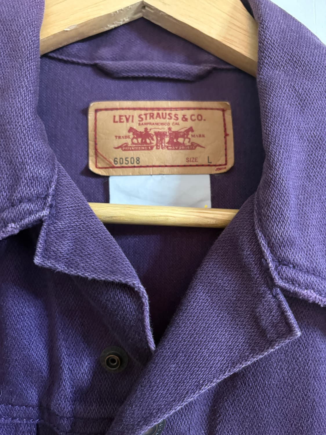 00s JPN Levi's 데님 트러커 웨스턴 셔츠 자켓 퍼플 상품이미지2