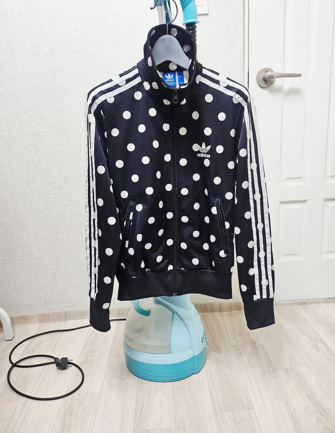 (90)S ☆초대장급☆아디다스 파이어버드 도트 백로고 [검흰] 트랙탑져지 상품이미지1