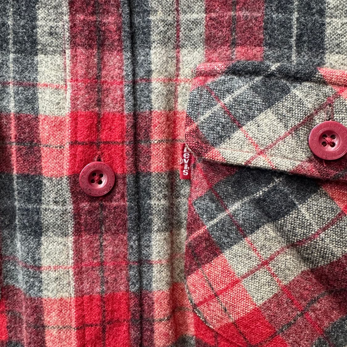 리바이스 쉐르파 체크 플란넬 자켓 (M)   상품이미지3