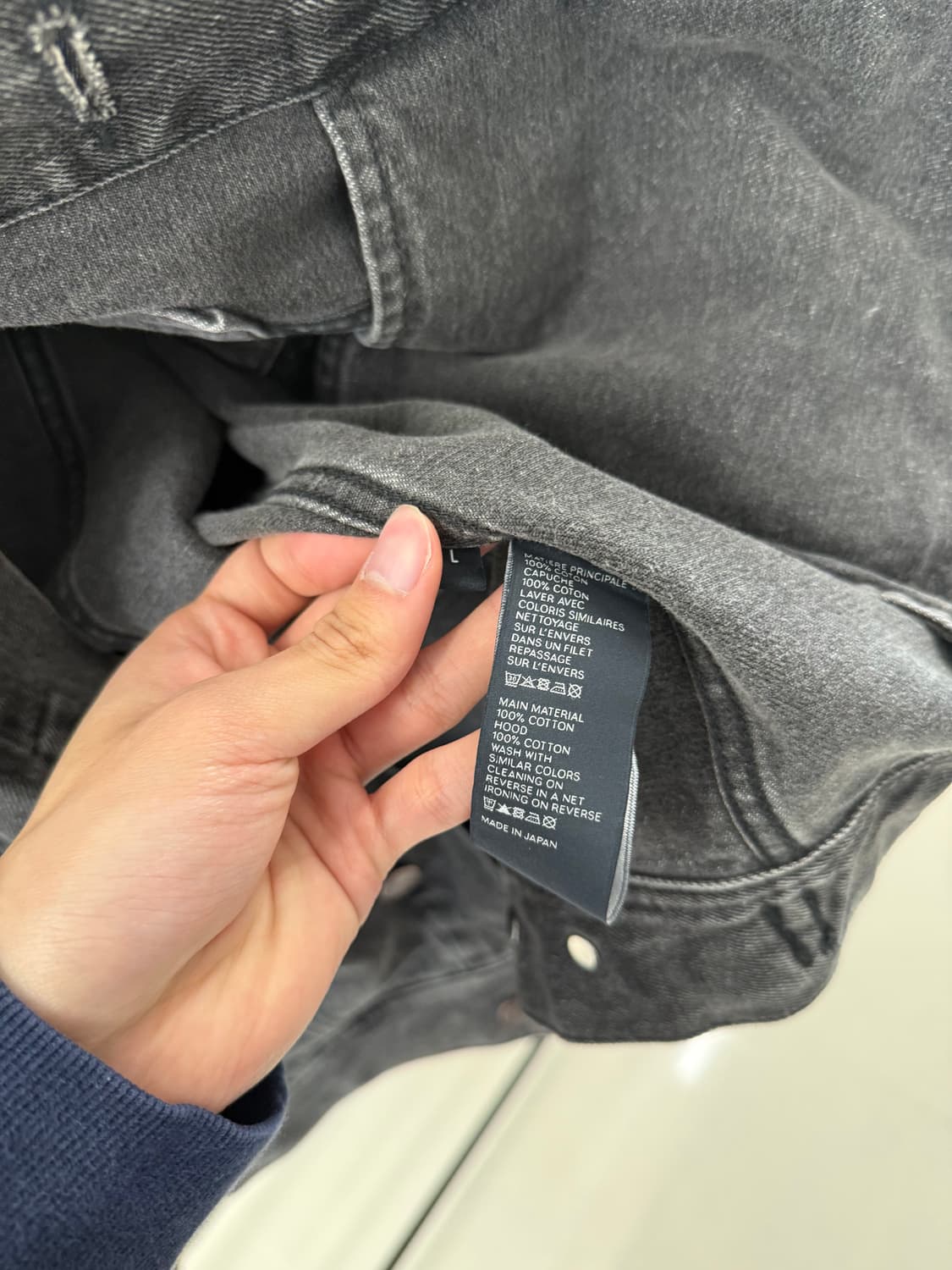 (L) 셀린느 후드로고 흑청자켓  상품이미지4