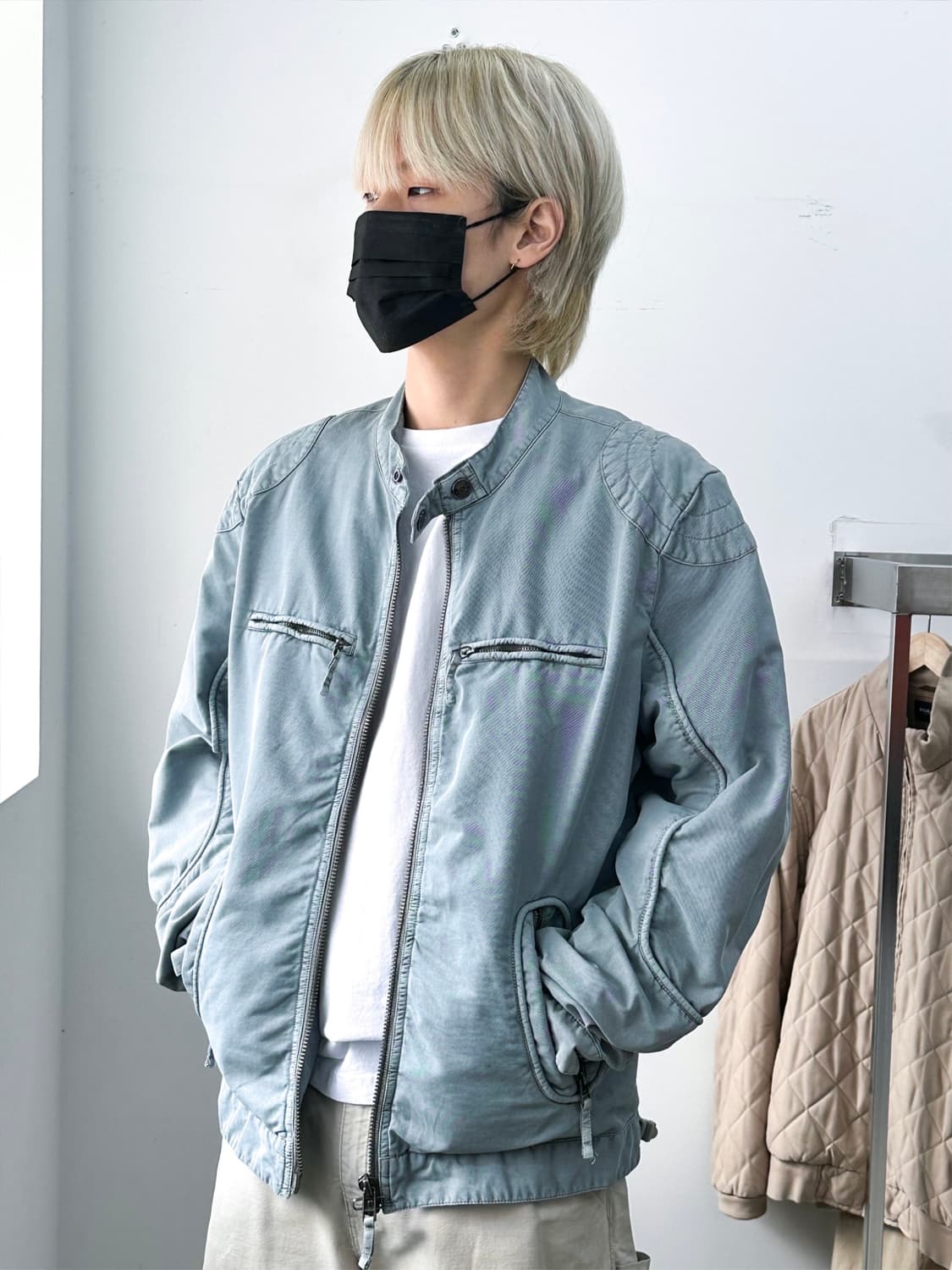 게스 진스 투웨이 나일론 라이더 자켓 상품이미지2