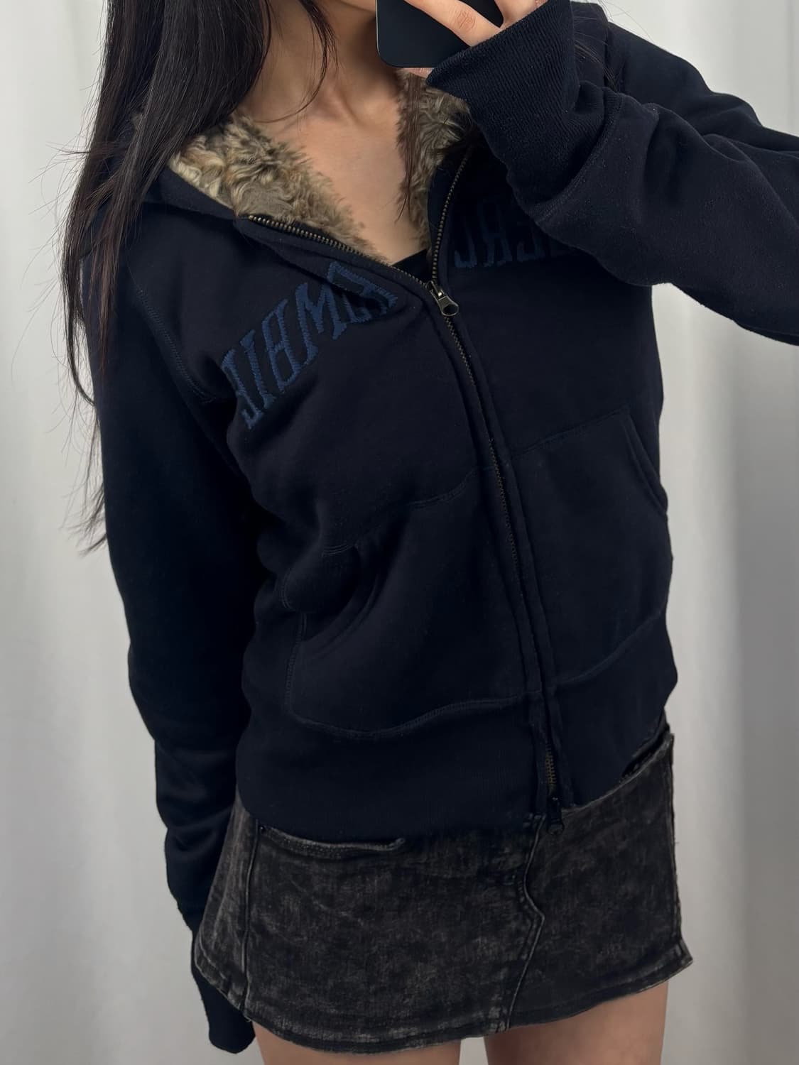 아베크롬비 울프죠 네이비 후드집업 상품이미지2