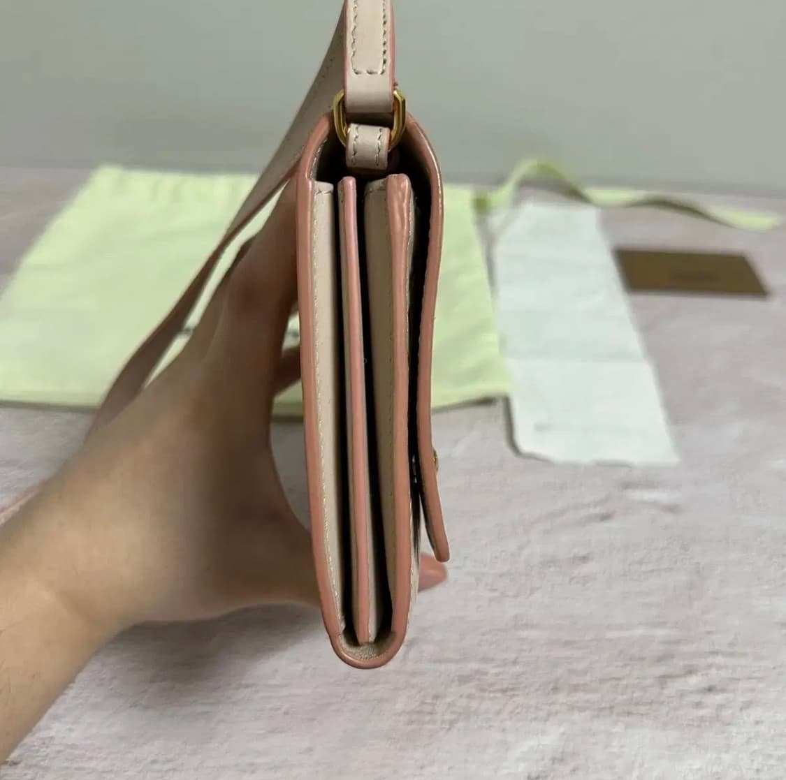 [풀구성] 버버리 TB 모노그램 레더 월렛 크로스백 핑크 상품이미지6