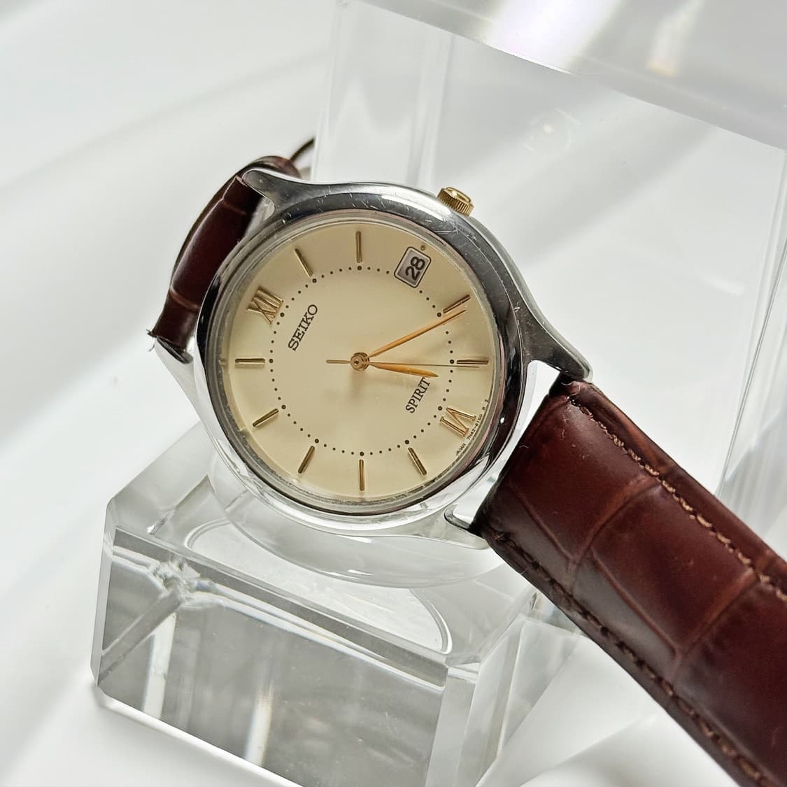 80's90's 빈티지 세이코 스피릿 로만 콤비 워치 상품이미지2