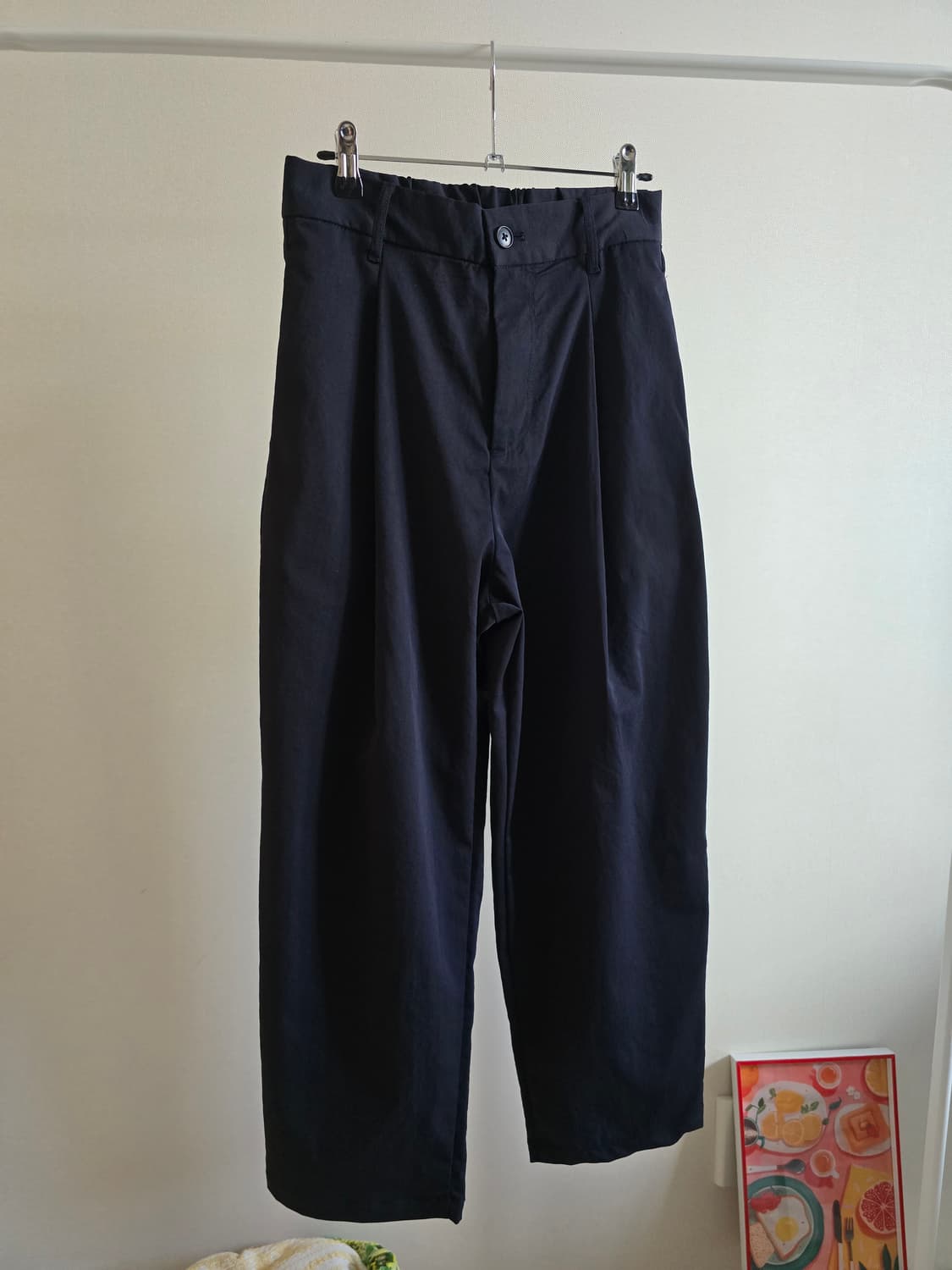 일본 MUJI 네이비 슬랙스(프라다천 느낌) 상품이미지1