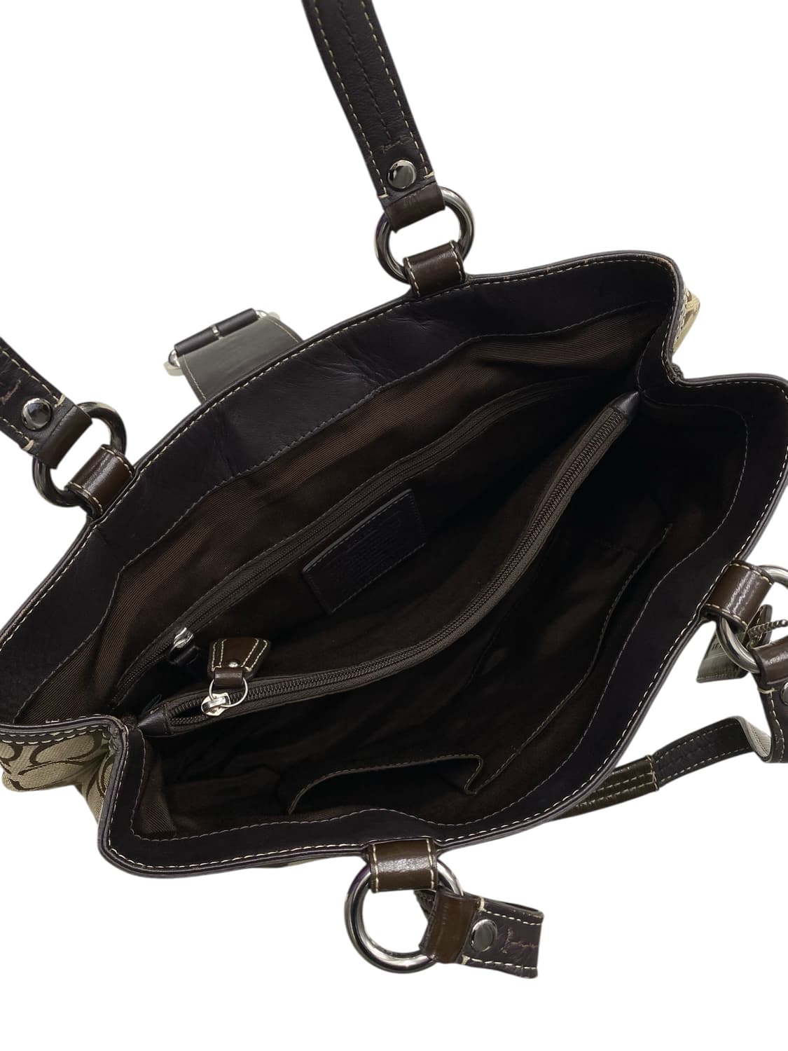 코치 y2k 시그니처 브라운 버클백 상품이미지3