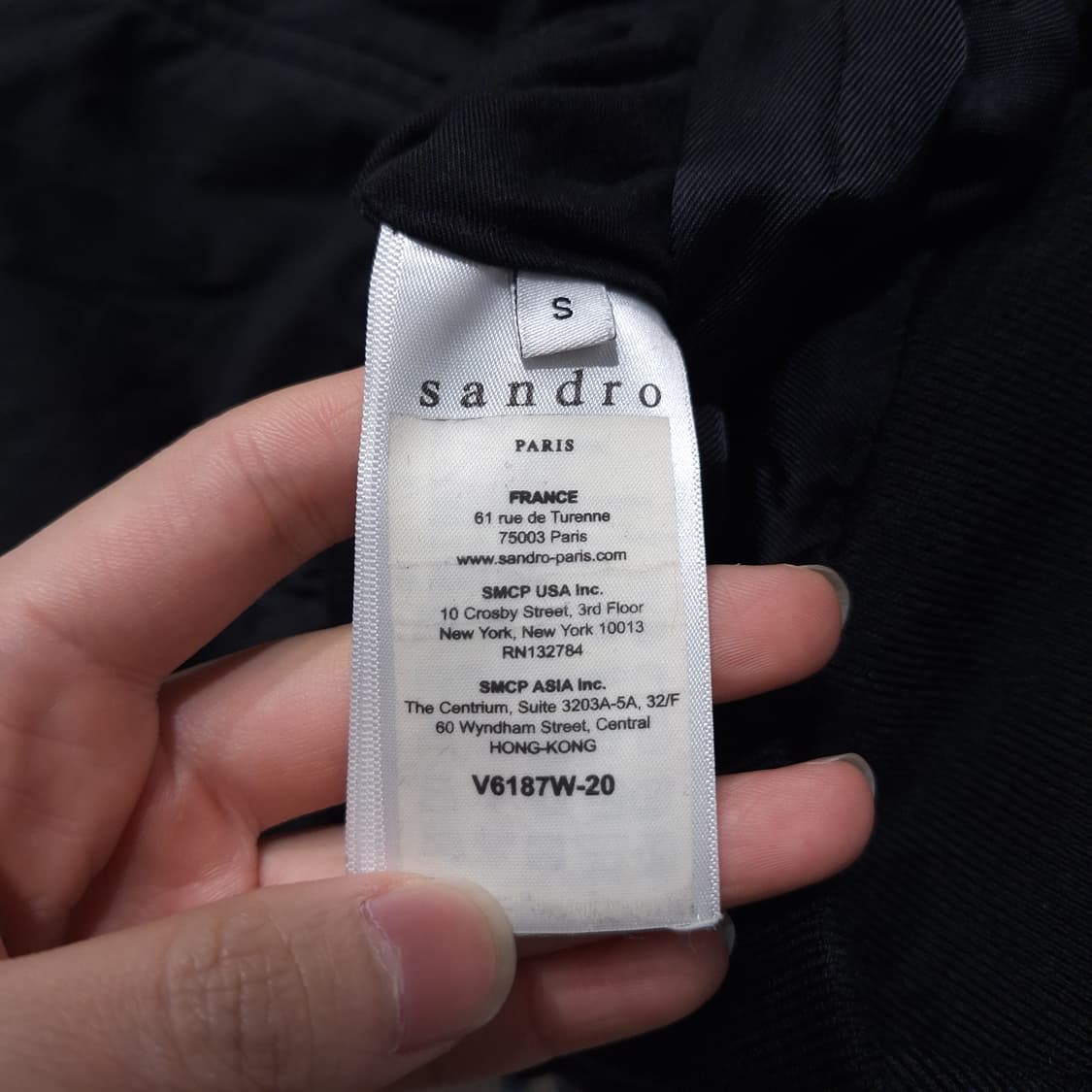 산드로 블랙 지퍼 디테일 투포켓 코튼 블루종 항공점퍼 마원MA1 봄버자켓 상품이미지8