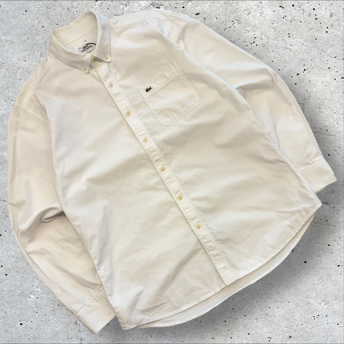 [105] 라코스테 셔츠 화이트 긴팔 C718 상품이미지1
