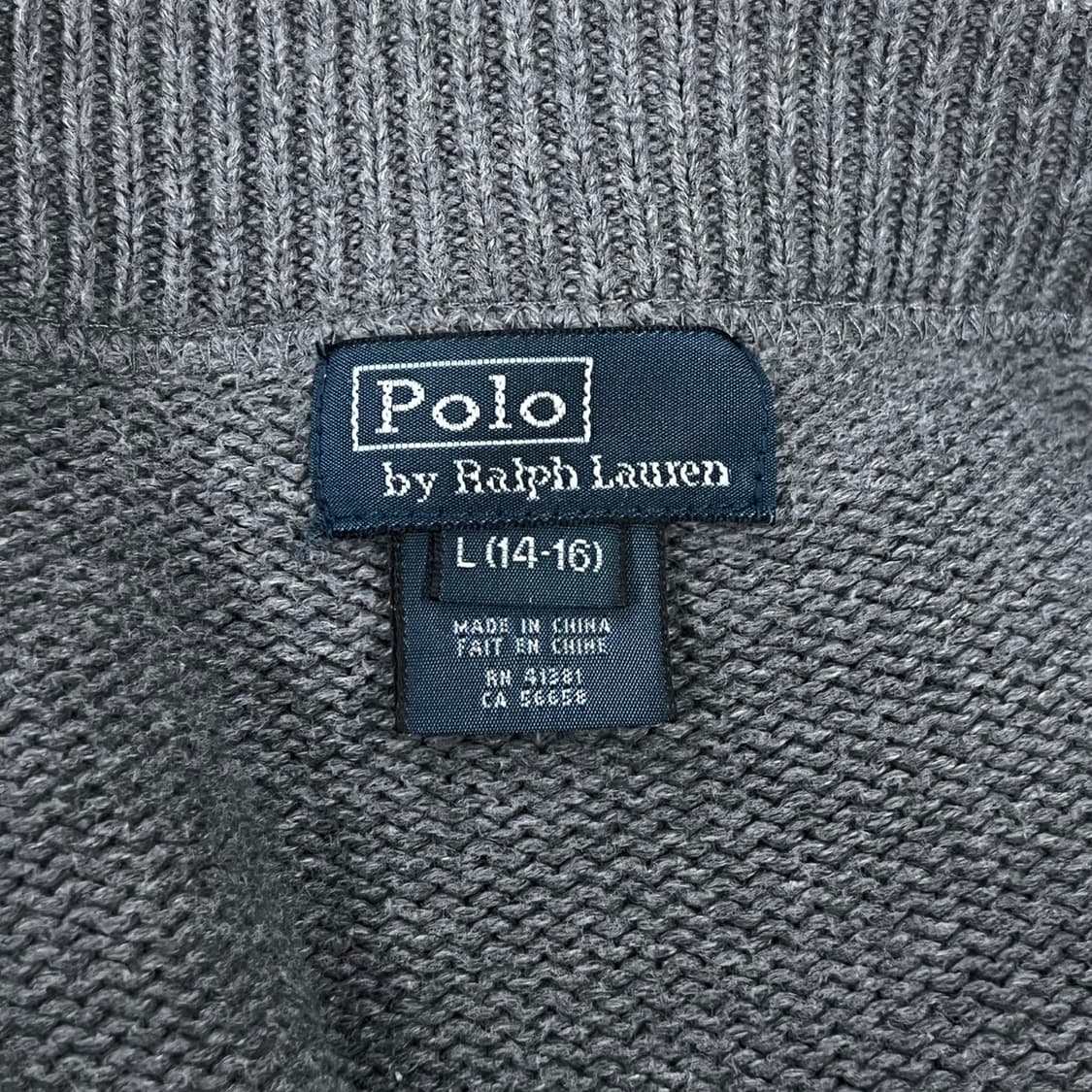폴로 랄프로렌 그레이 니트 집업 빅포니 상품이미지5