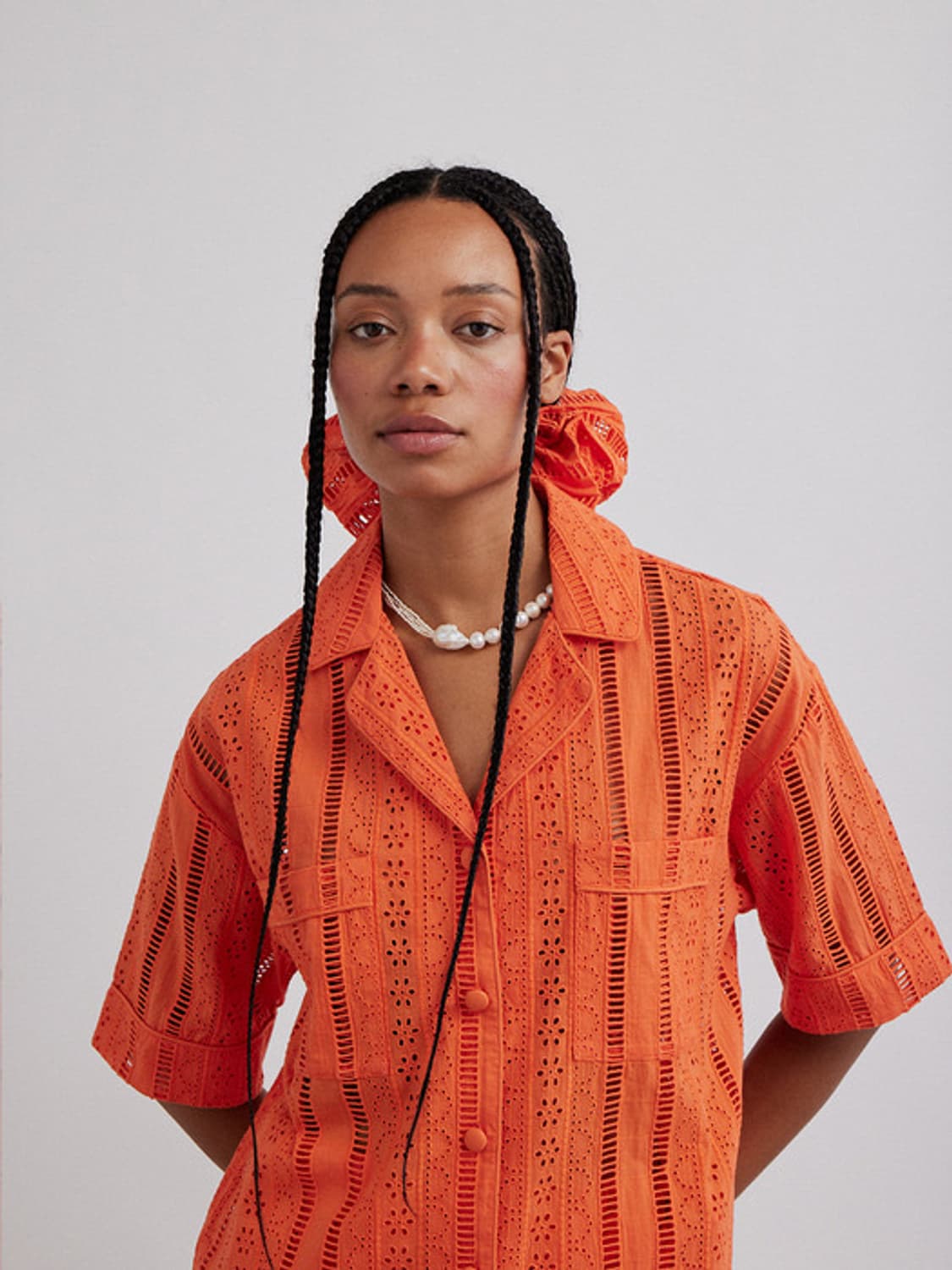 담손매더 오렌지 아일렛셔츠 상품이미지1