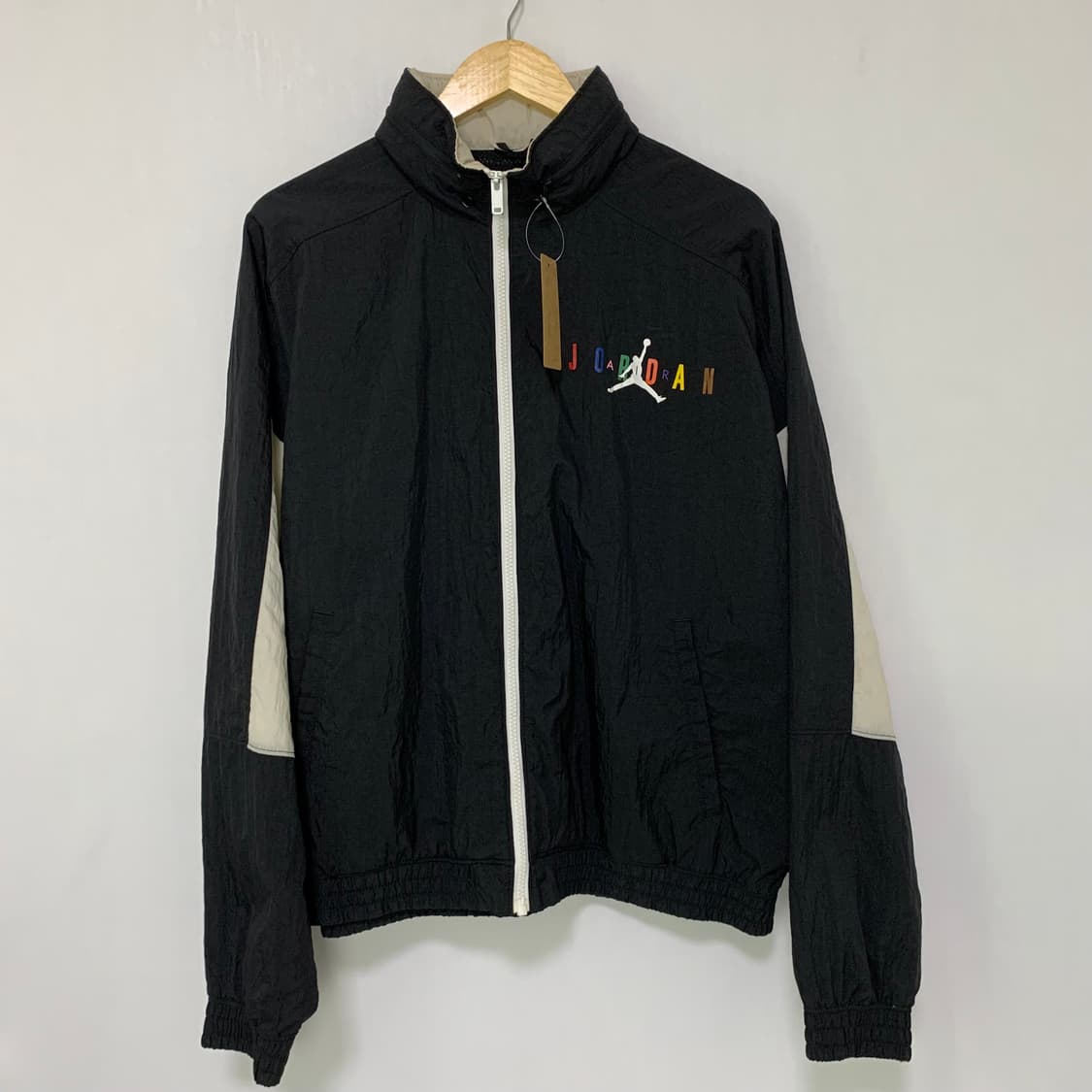 조던 빈티지 블랙 후드 바람막이 집업 범고래오레오 XL 남녀공용 오버핏 상품이미지2