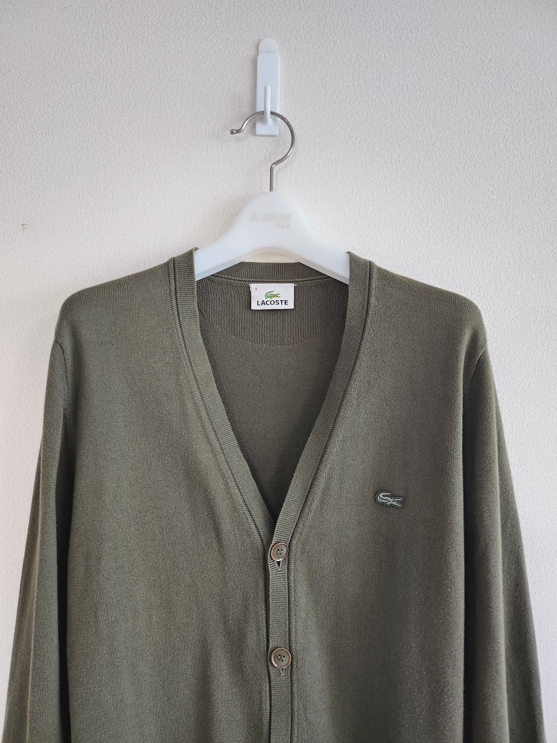 라코스테 브이넥가디건 (3 상품이미지1