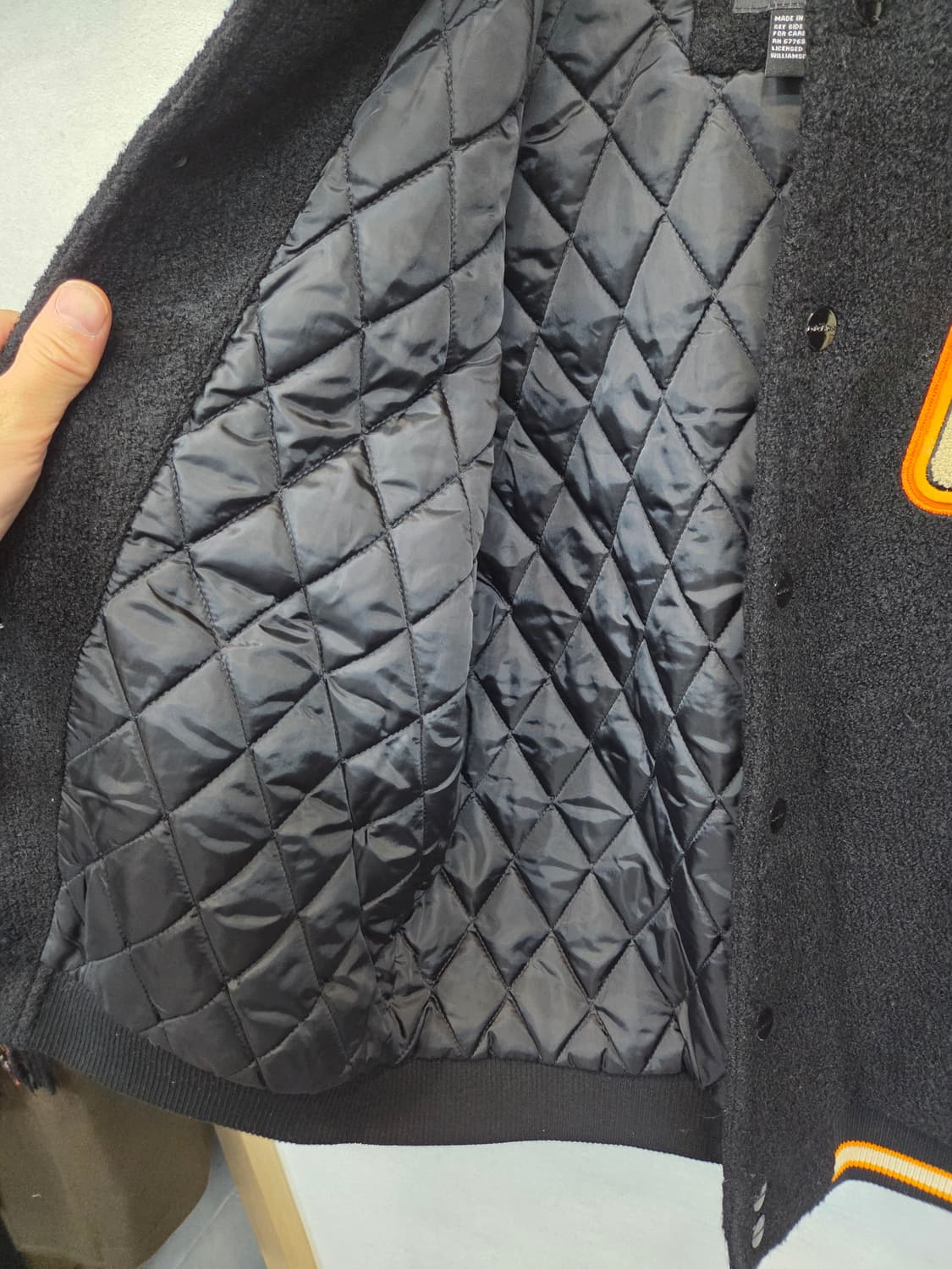 디키즈 셔닐 스펠아웃 로고 울 바시티자켓 s 상품이미지5