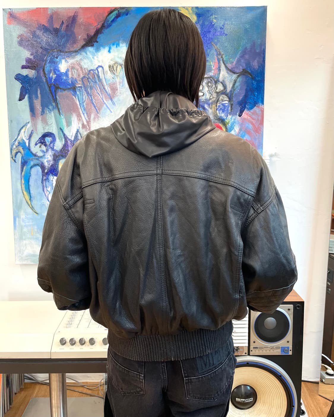 Gianni Versace 베르사체 레더 봄버 자켓 상품이미지4