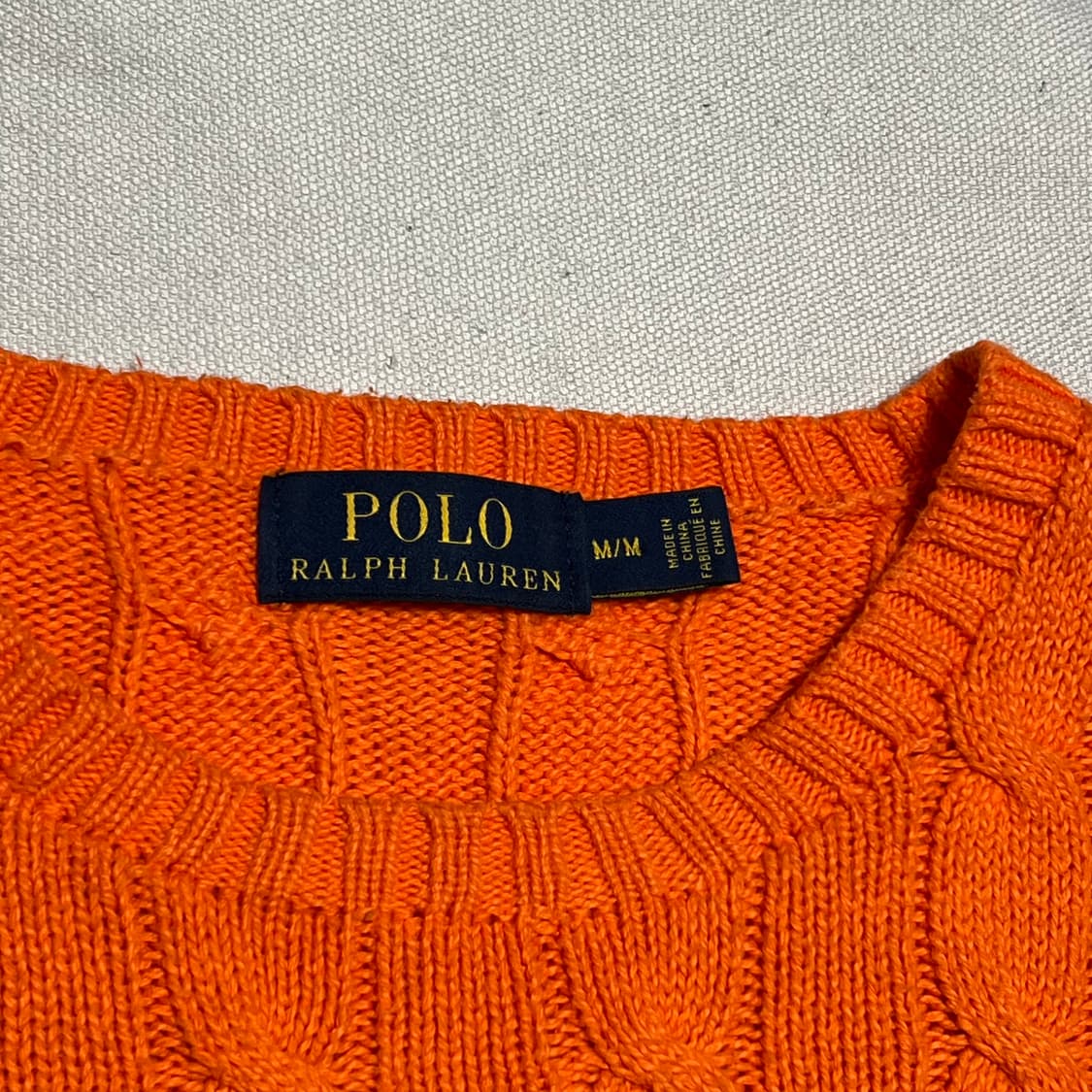 M 폴로랄프로렌 오렌지 케이블 니트 상품이미지4