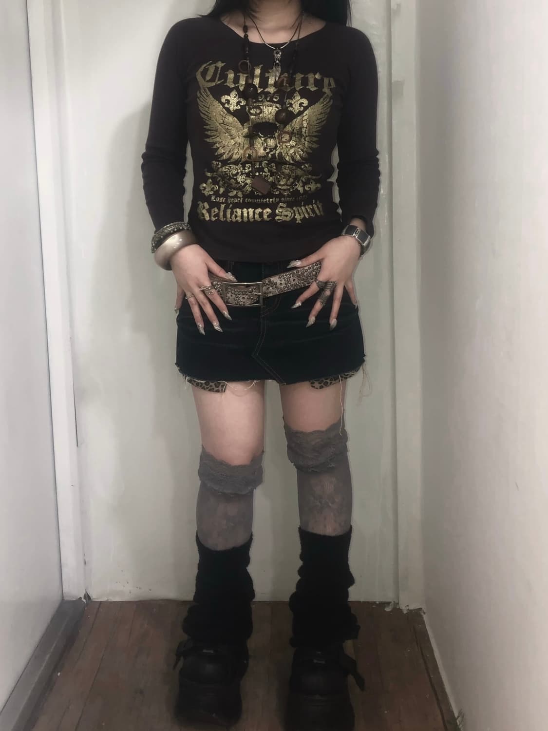 dark punky leopard set 상품이미지2