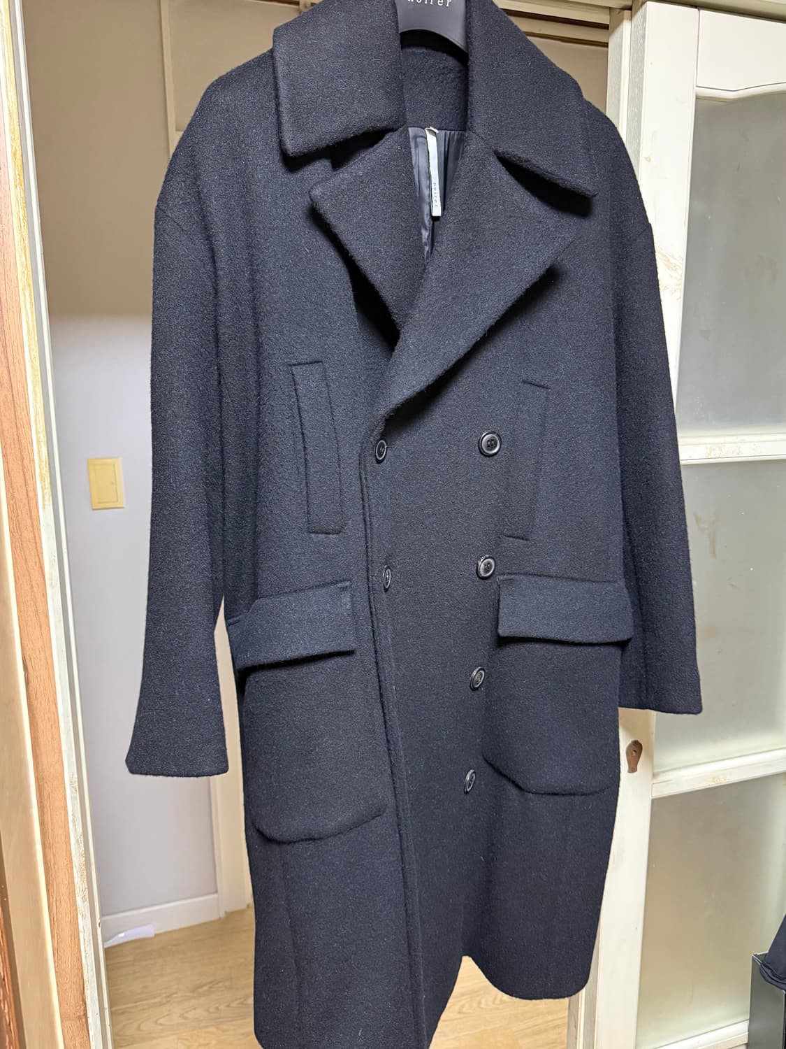 노이어 알파카 오피서 맥시 코트 (블랙, 48) 상품이미지2