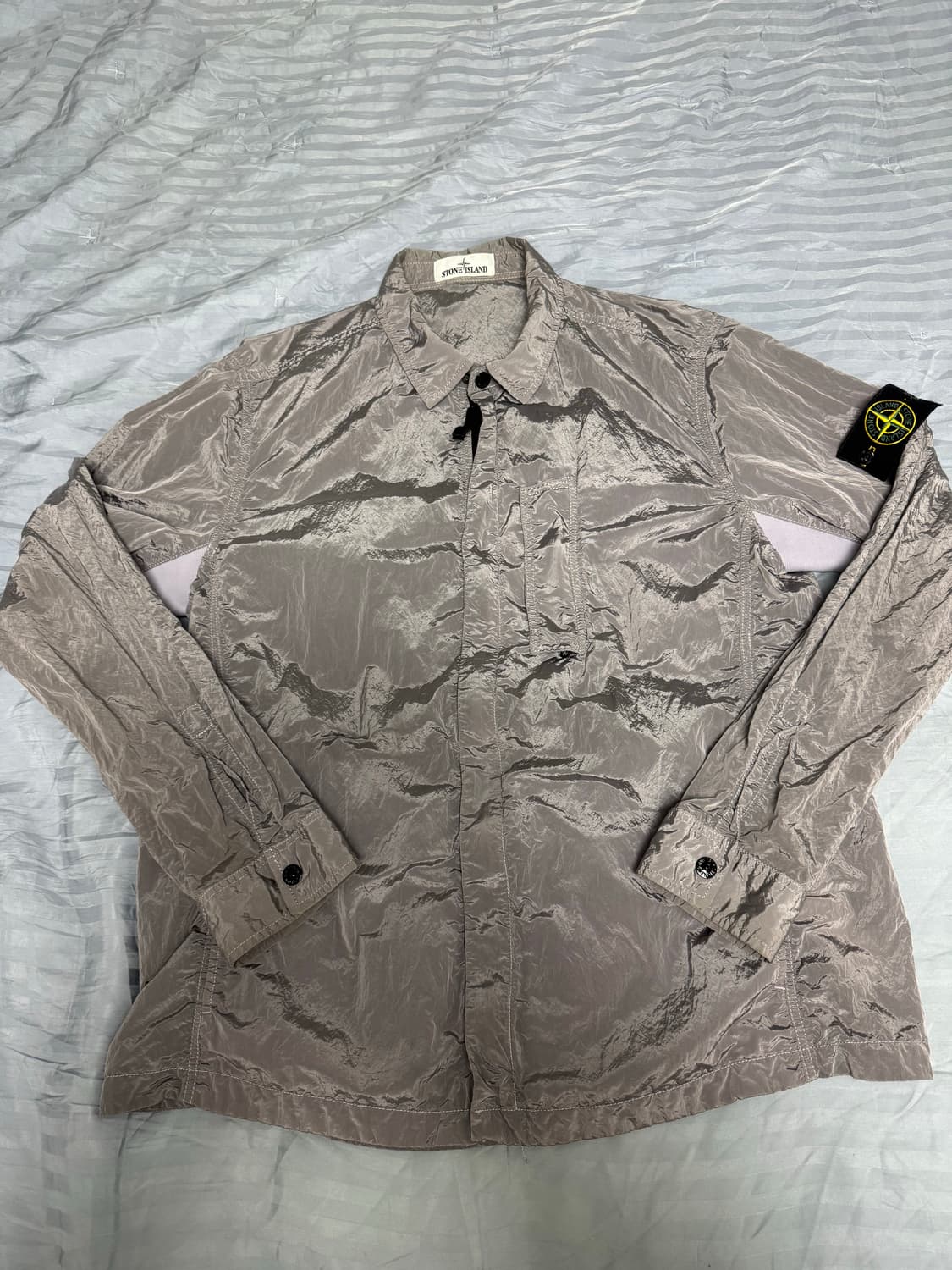 [XXL] 18ss 스톤아일랜드 나일론메탈 셔츠 라벤더 상품이미지1