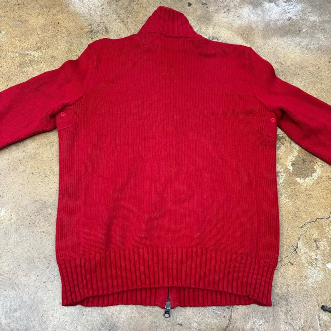 폴로 랄프로렌 레드 니트 집업 상품이미지4