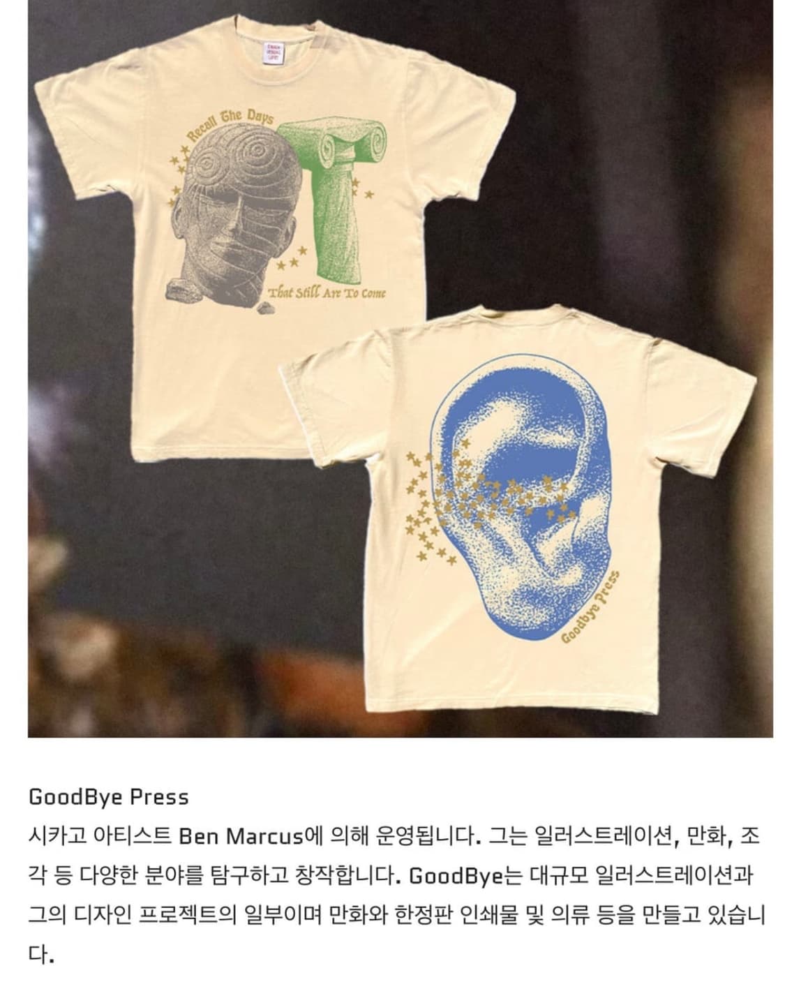 Goodbye Press 반팔 티셔츠 XL 상품이미지5