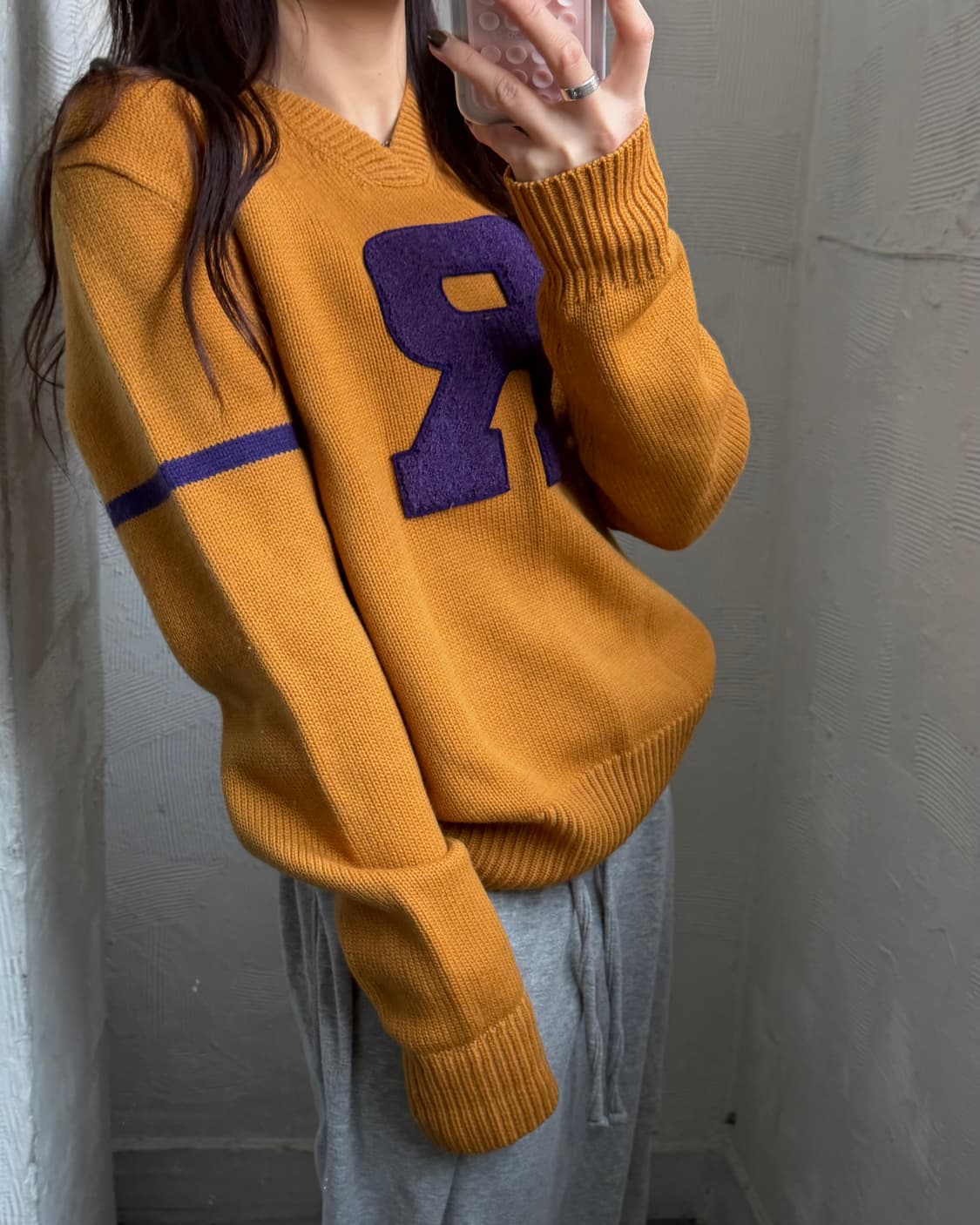 Polo 폴로 랄프로렌 R로고 레터맨 브이넥 울 니트 상품이미지3