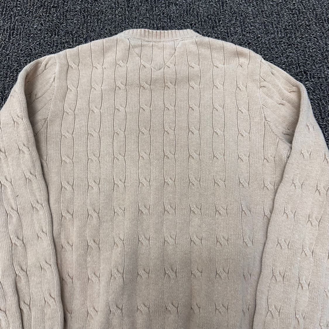 타미힐피거 케이블 꽈배기 여성 니트 베이지 M 상품이미지7