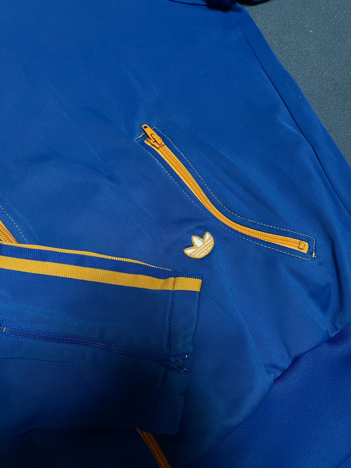 아디다스 구파 져지 트랙탑 블루옐로우 상품이미지3