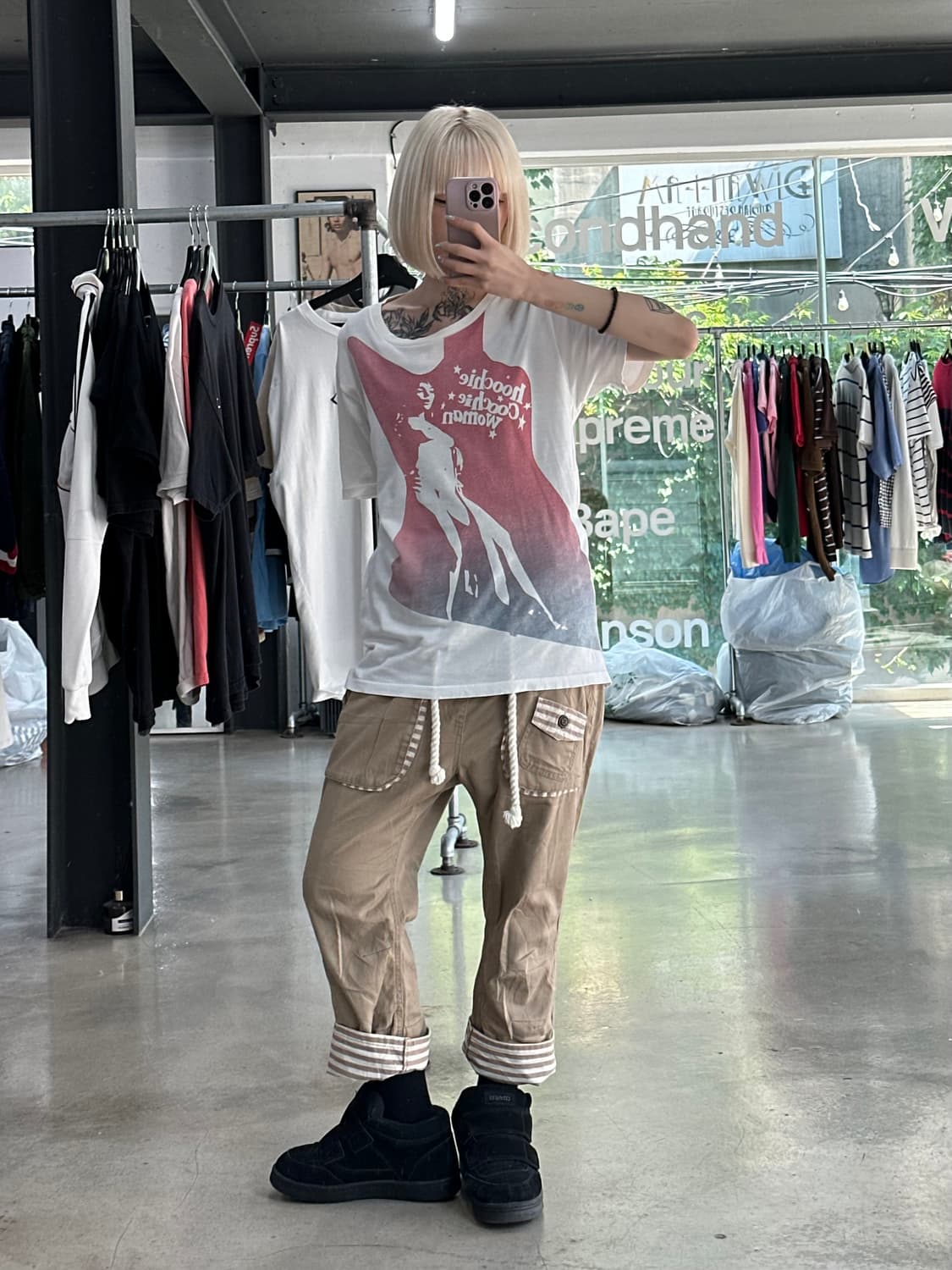 히스테릭 글래머 Hoochie Coochie Woman 그래픽 반팔 티셔 상품이미지2