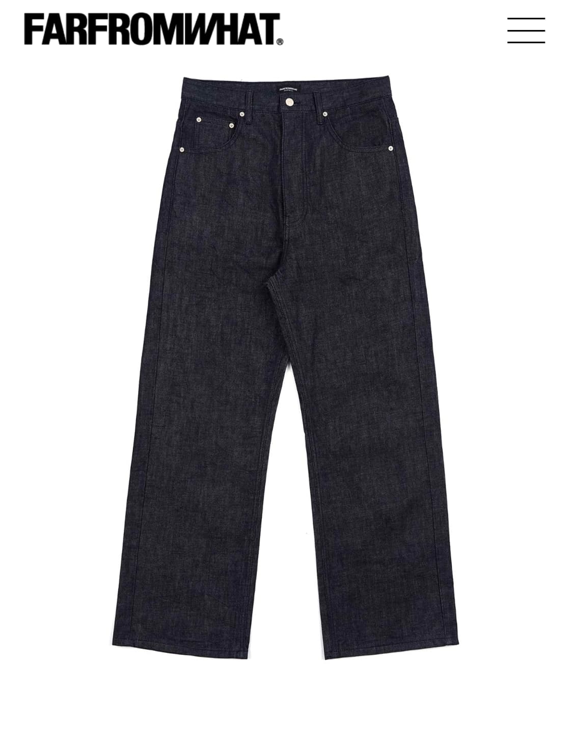 파프롬왓 far-raw textured denim 상품이미지1