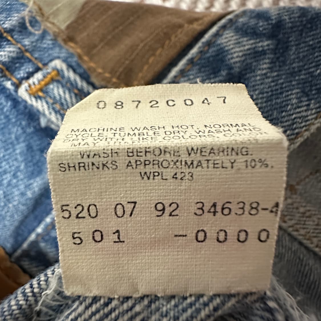 LEVI'S 501XX 90's usa made vintage denim 상품이미지5