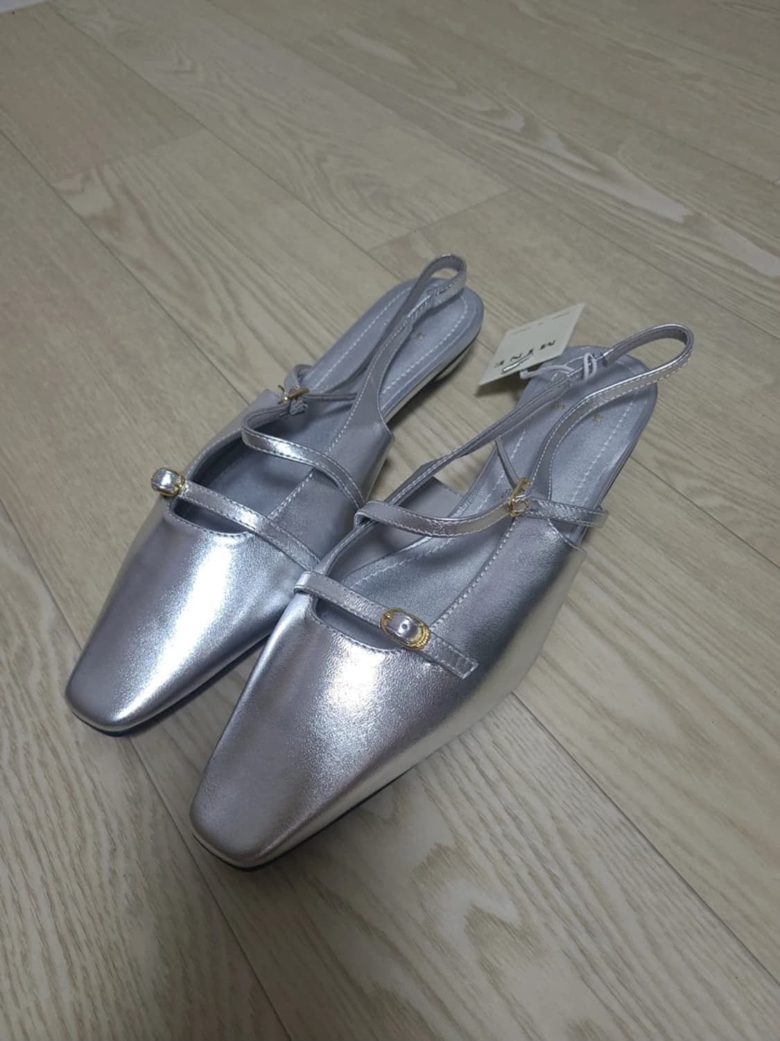 한섬 마인 레더 투 스트랩 슬링백 힐 245 상품이미지7