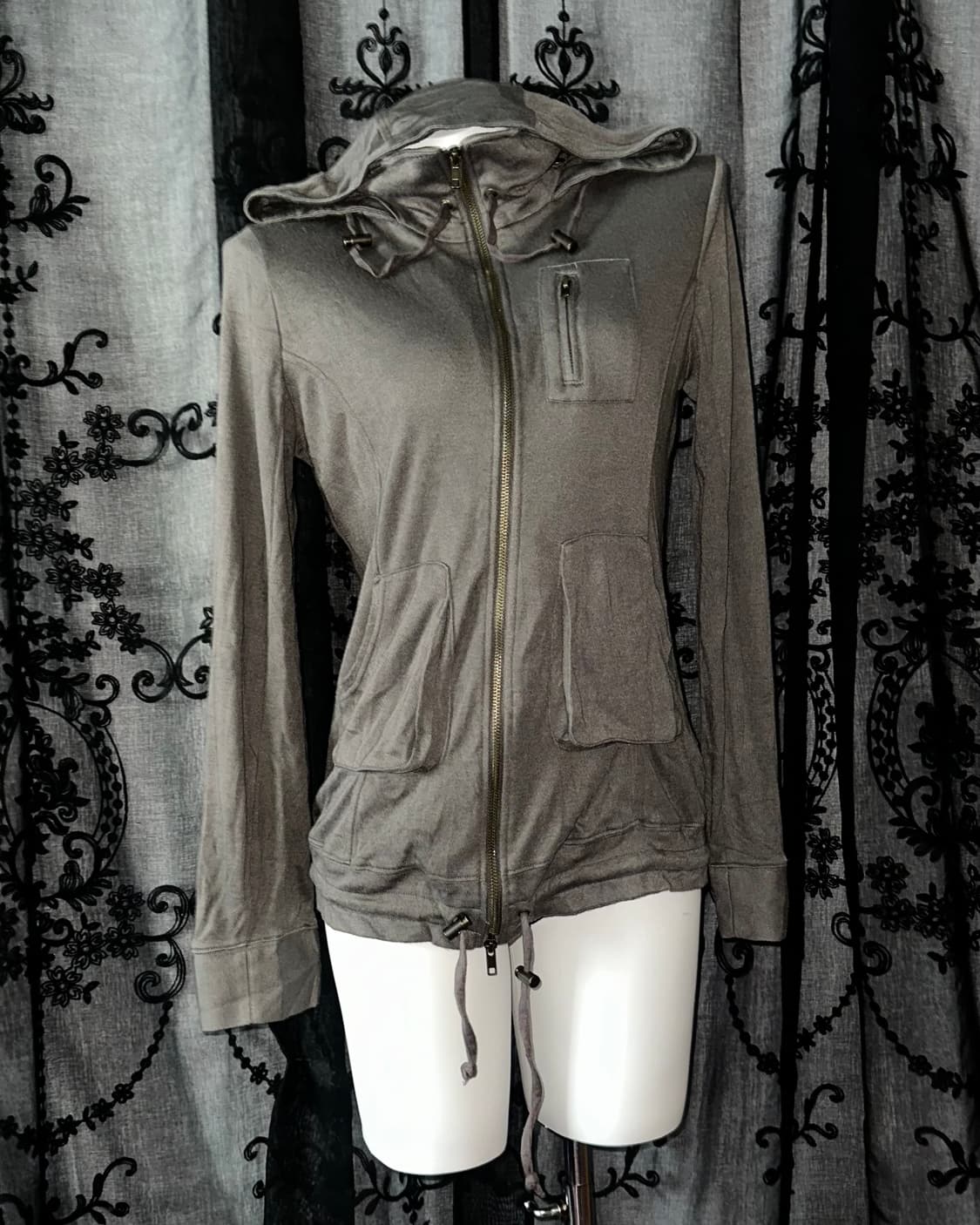 y2k khaki zip-up 상품이미지5