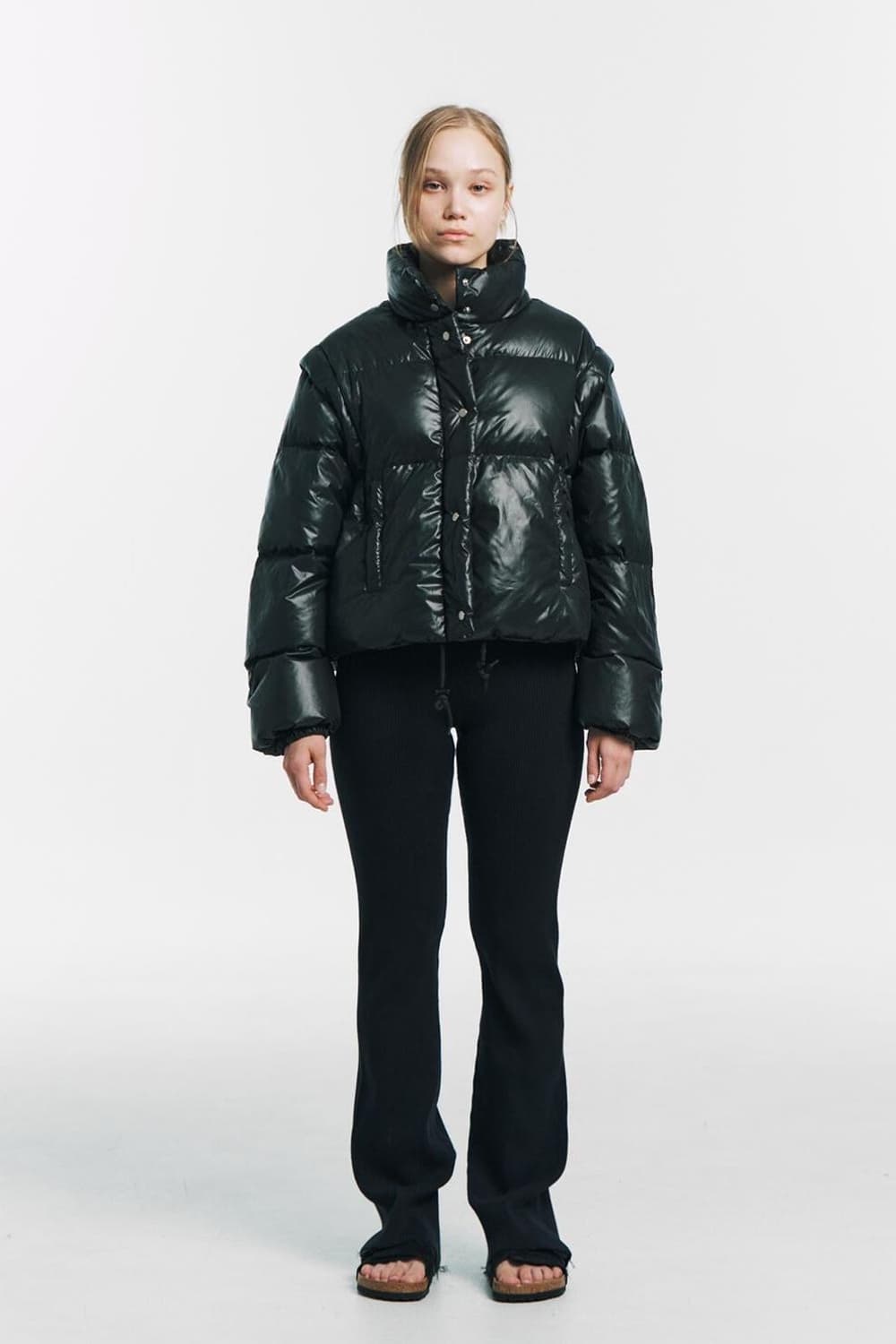 투웨이 푸퍼 패딩 블랙 상품이미지1