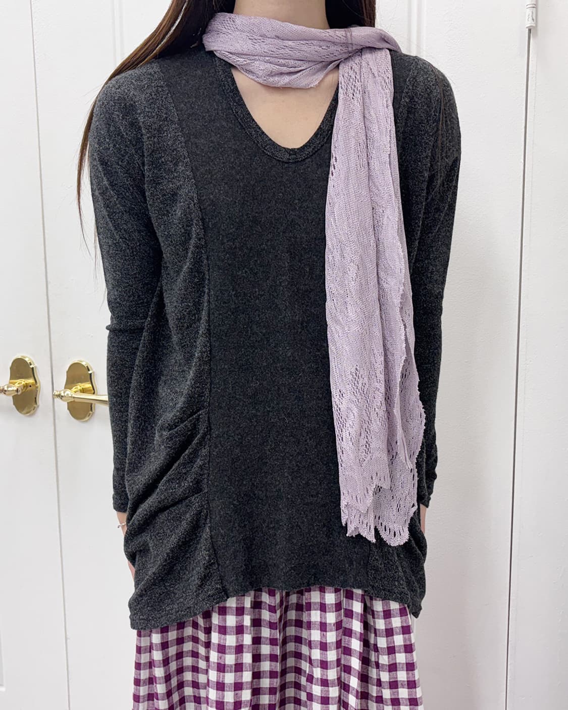 bobo lilac lace scarf 상품이미지5