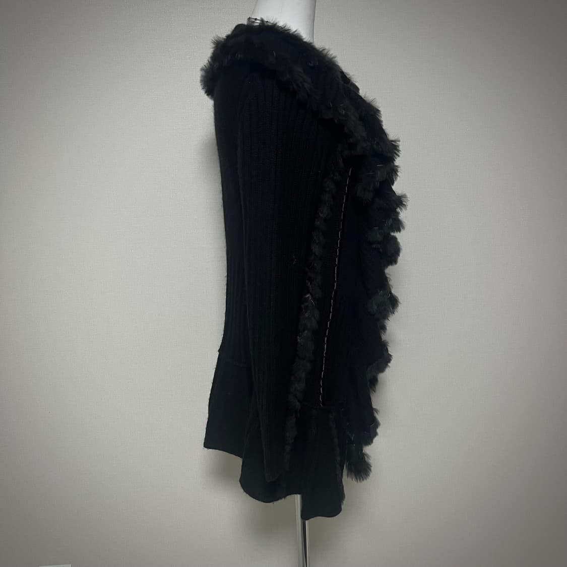 고스로리 공겜여주 프릴 울 니트 가디건 펑크 갸루 상품이미지3