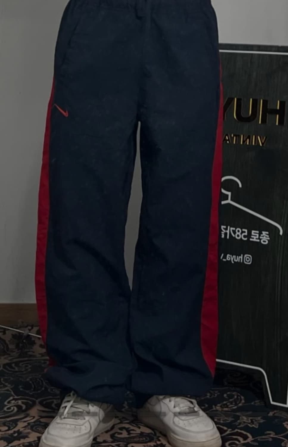 나이키 Fit Storm 레드  와이드 트랙 팬츠 L 32  인치 상품이미지2