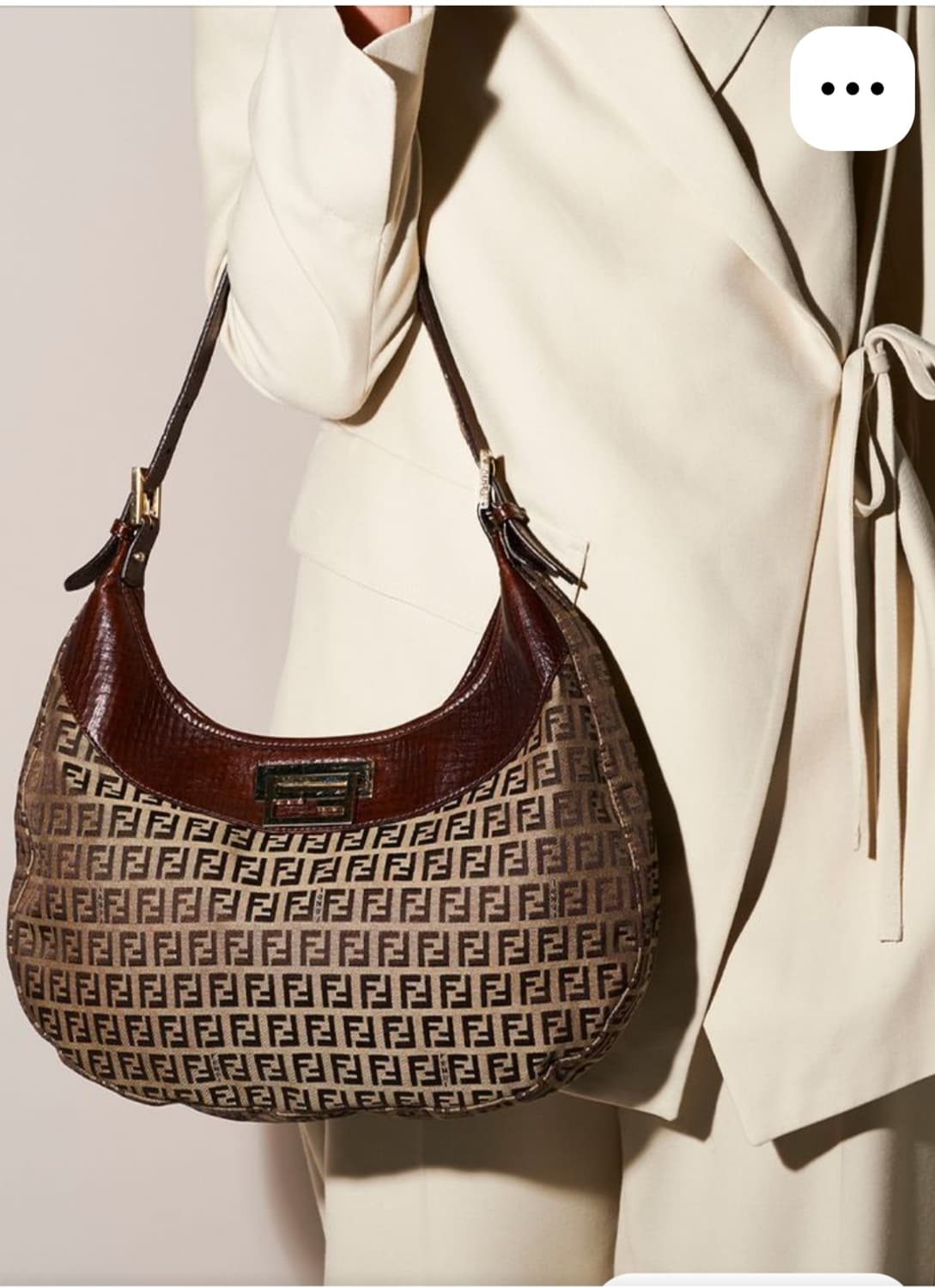 [정품] 펜디 주카 금장 호보백 브라운 상품이미지10