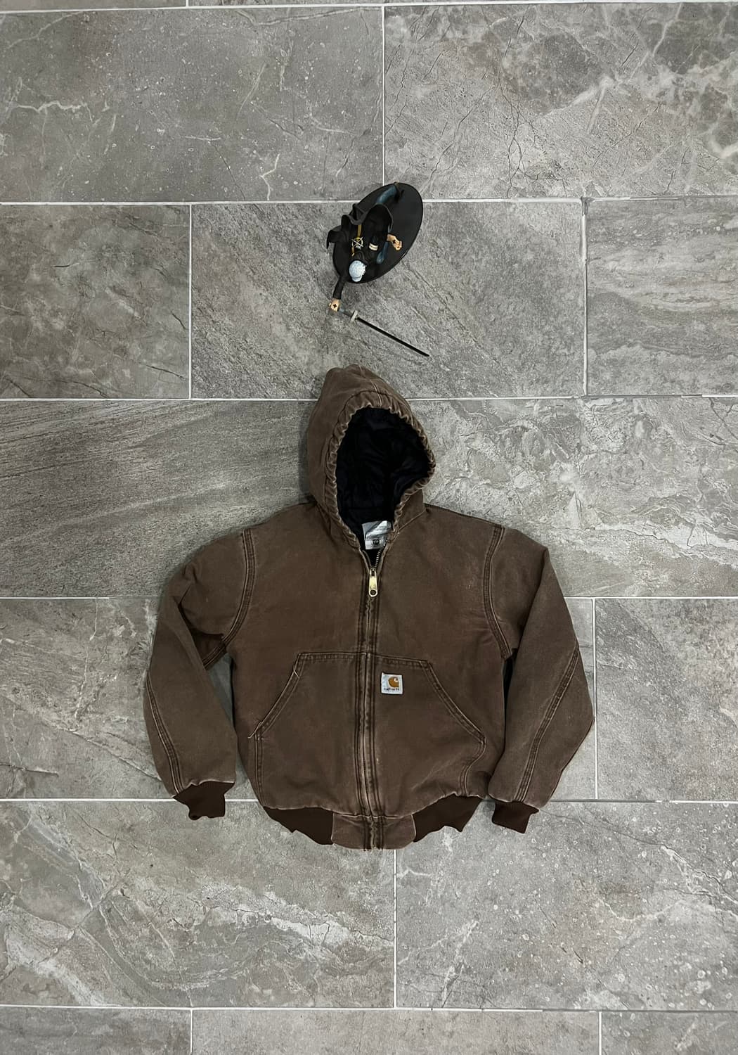 (M) 칼하트 후드 덕 액티브 보이즈 자켓 Y06 CHT 체스트 넛 상품이미지1