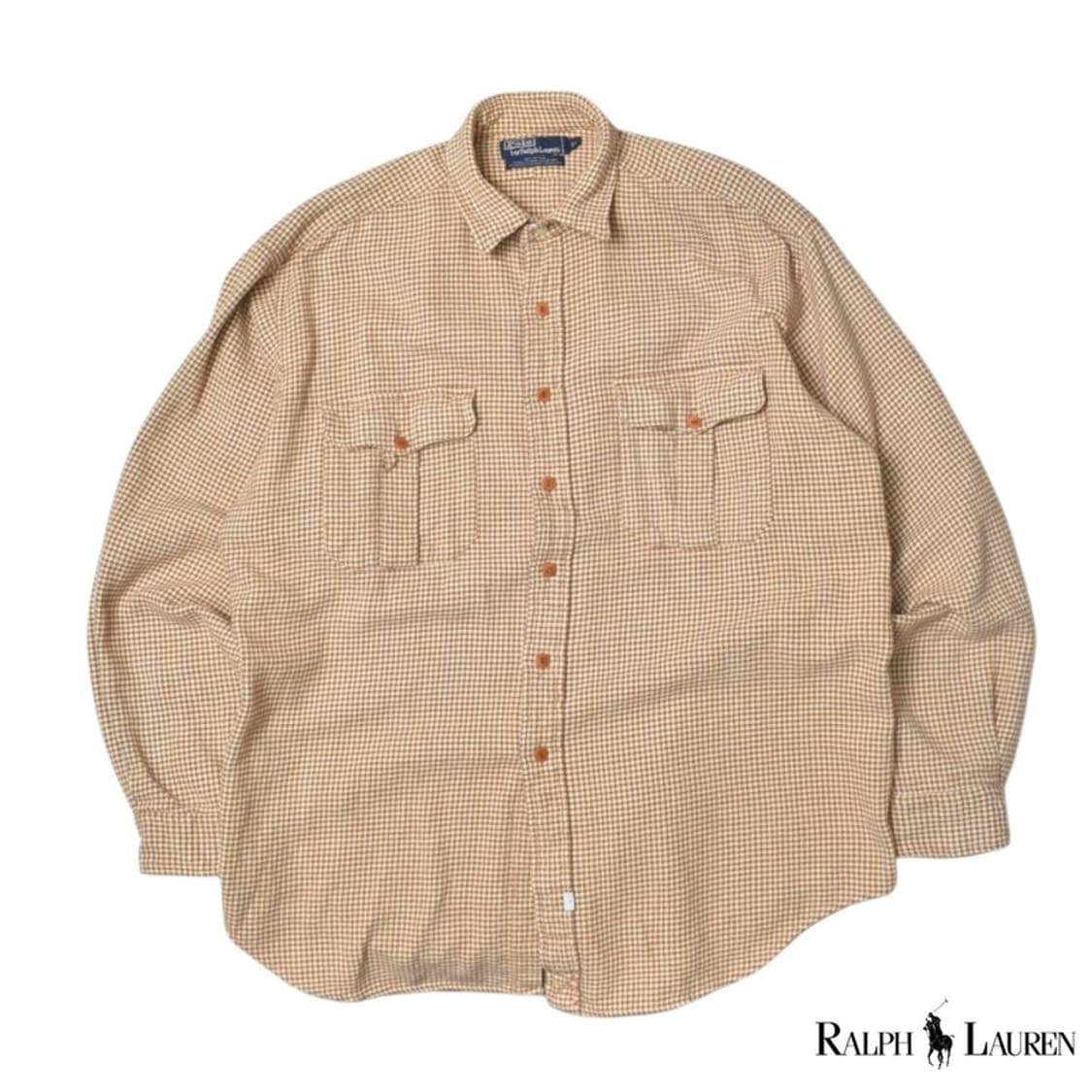 90S 폴로 랄프로렌 하운스투스 체크 셔츠 XL N1312 상품이미지1