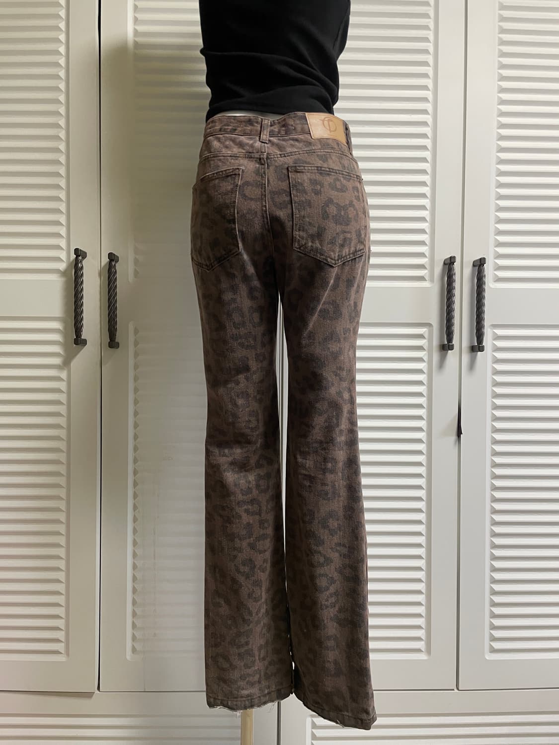오픈와이와이 레오파드 스트레이트 팬츠 size 2 상품이미지6