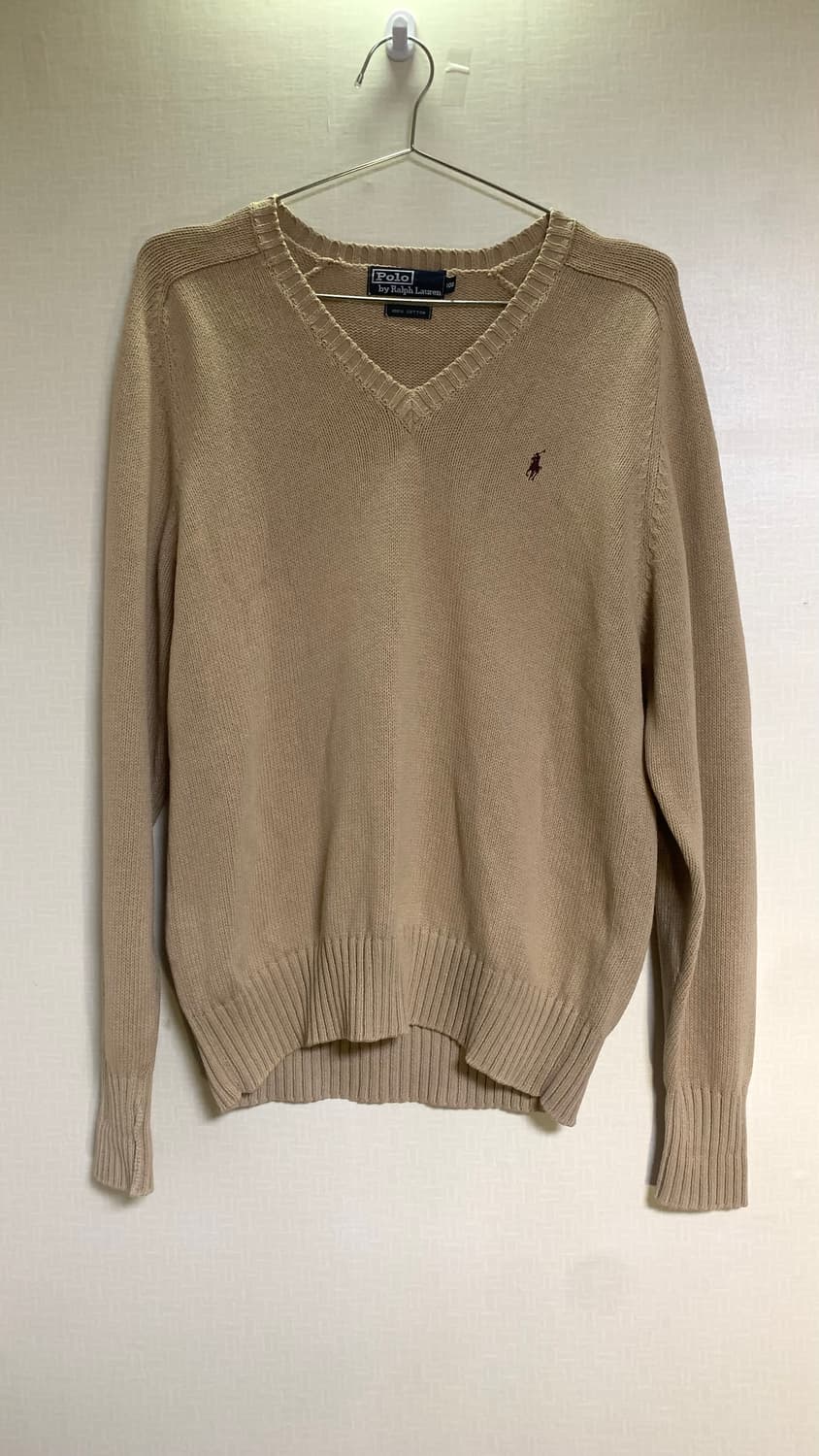 폴로 랄프로렌 브이넥 니트 베이지 상품이미지4