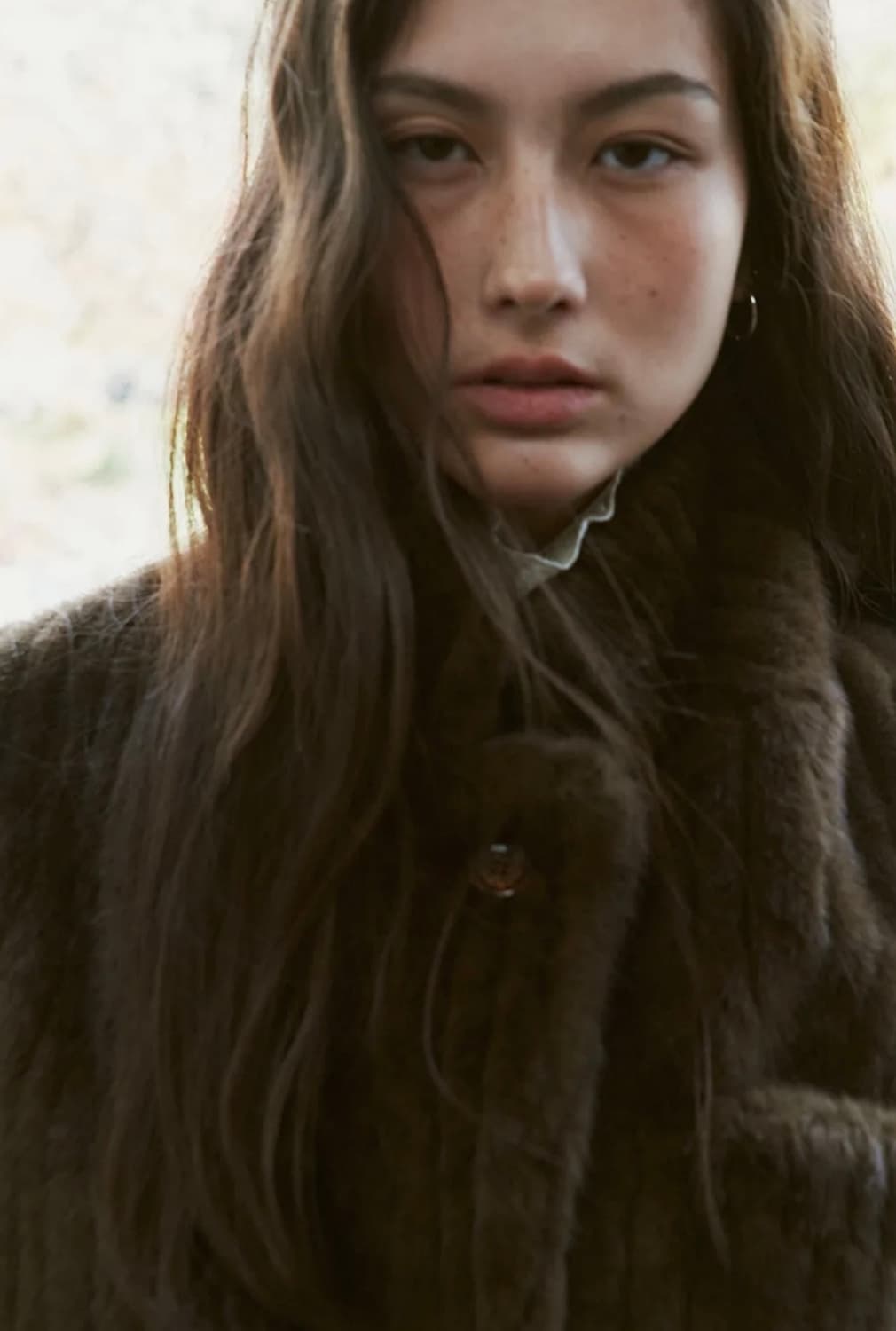 지나정 프리터 Fur Blazer Brown 상품이미지7