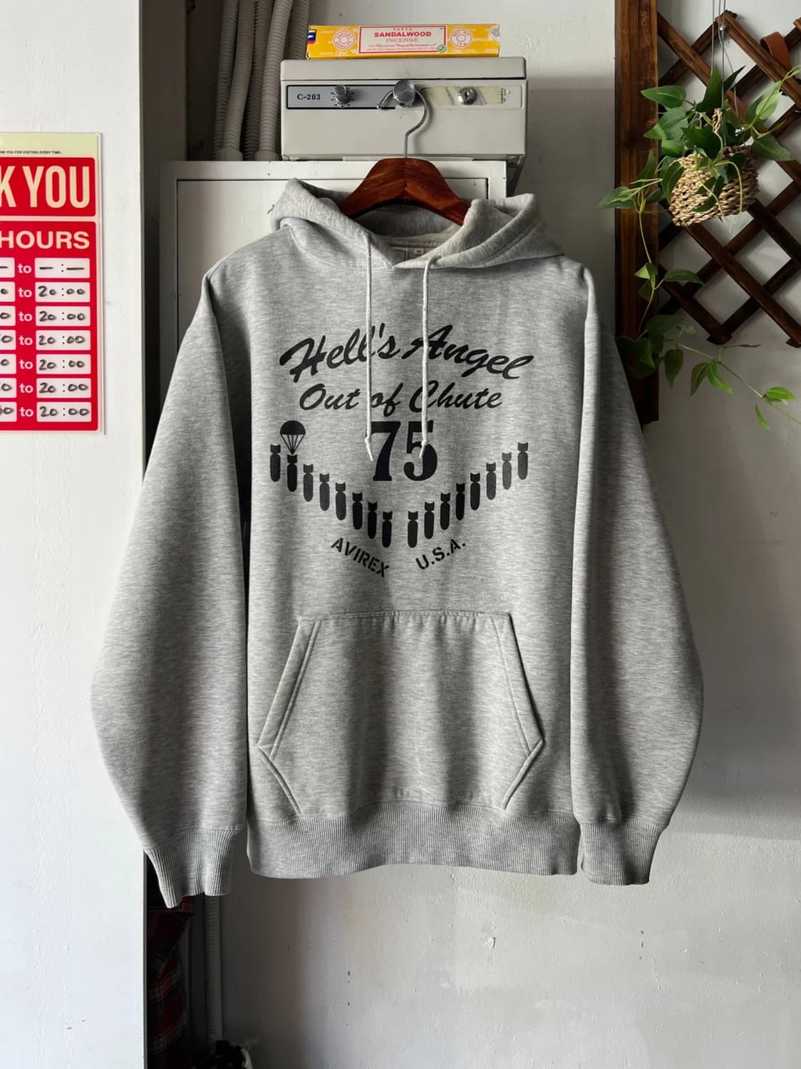 [M]AVIREX 아비렉스 에어 스트라이크 후드 티셔츠 상품이미지1
