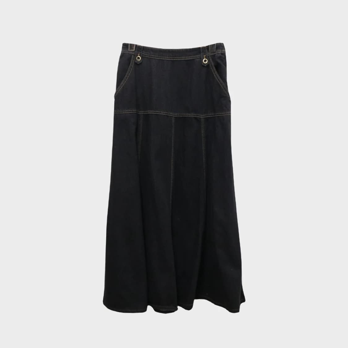 CECICA BLUE 흑청 스티치 롱스커트 59445 상품이미지1