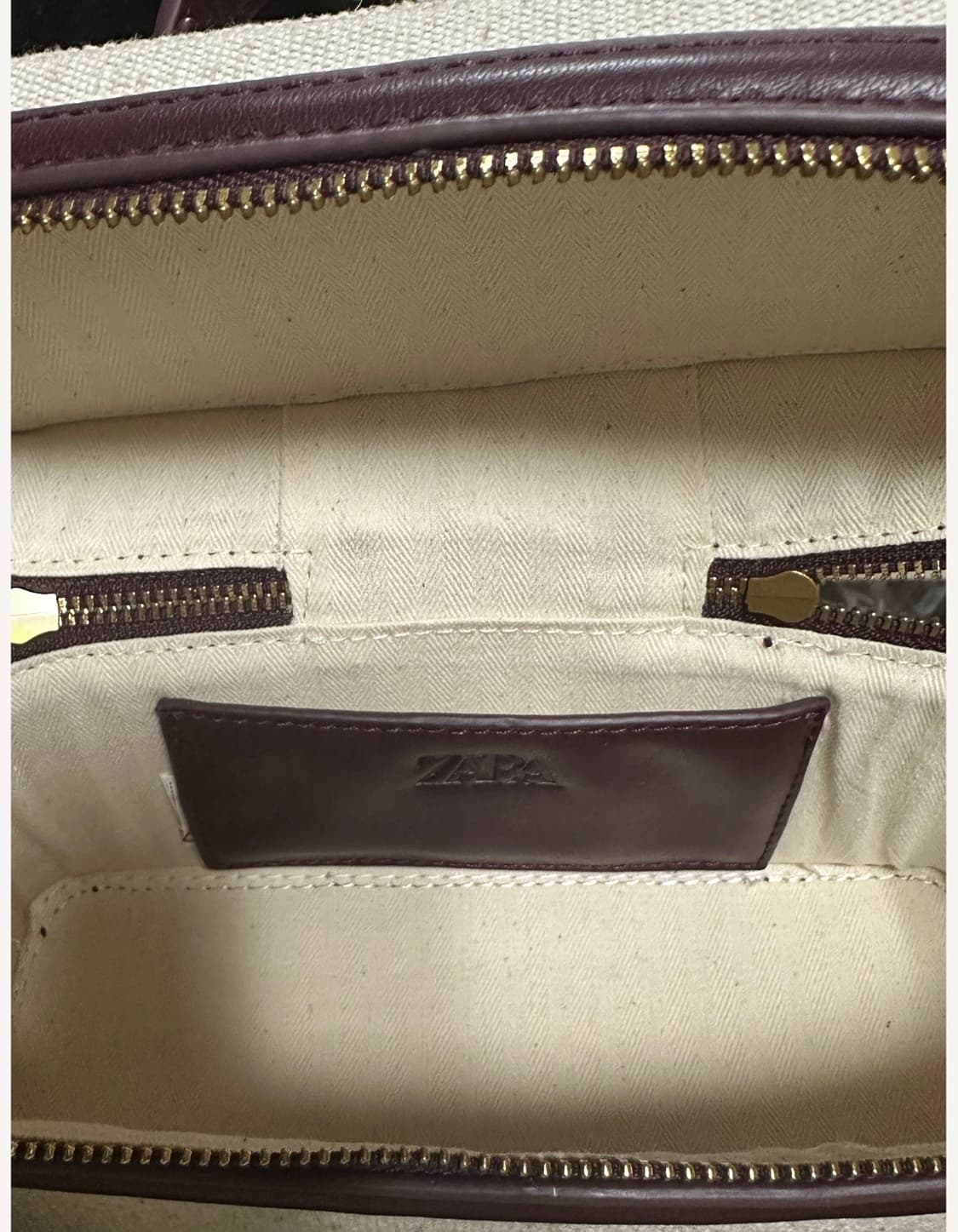 자라 하드백 버건디 상품이미지3