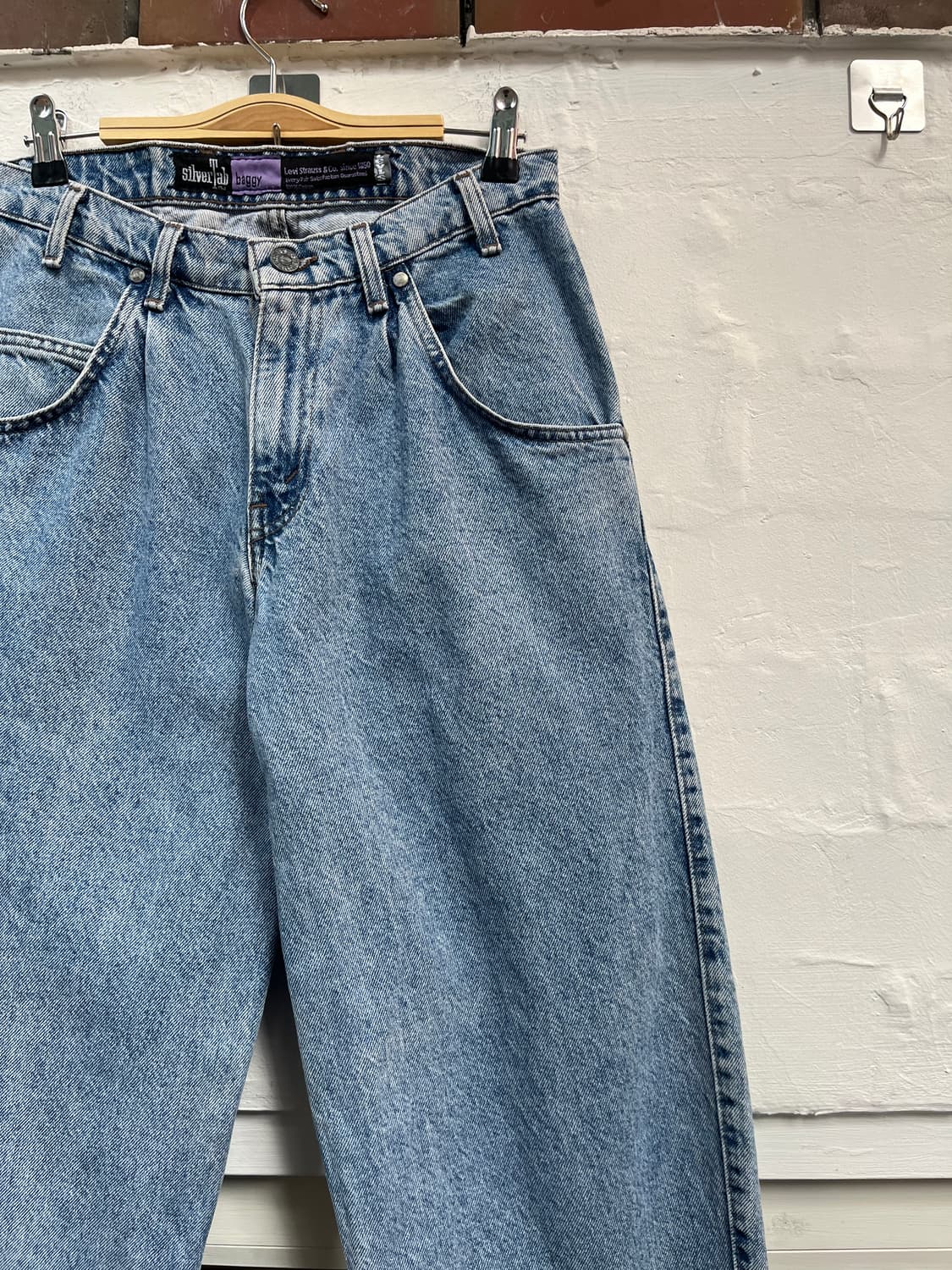 Levis 실버탭 워싱 데님 배기 팬츠 28x32 상품이미지3