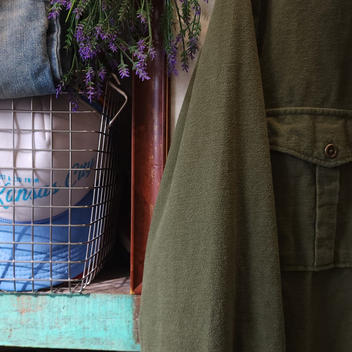 90s 폴로 밀리터리 셔츠 헤비 코튼 플란넬 셔츠 엘크자수 xl 상품이미지8