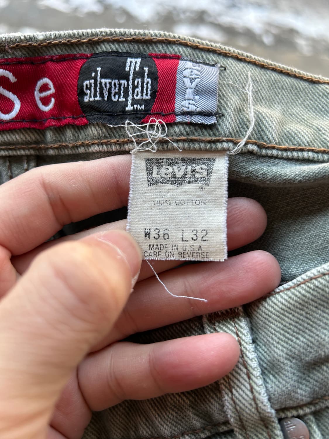 90‘s USA 리바이스 실버탭 루즈 36in 상품이미지8