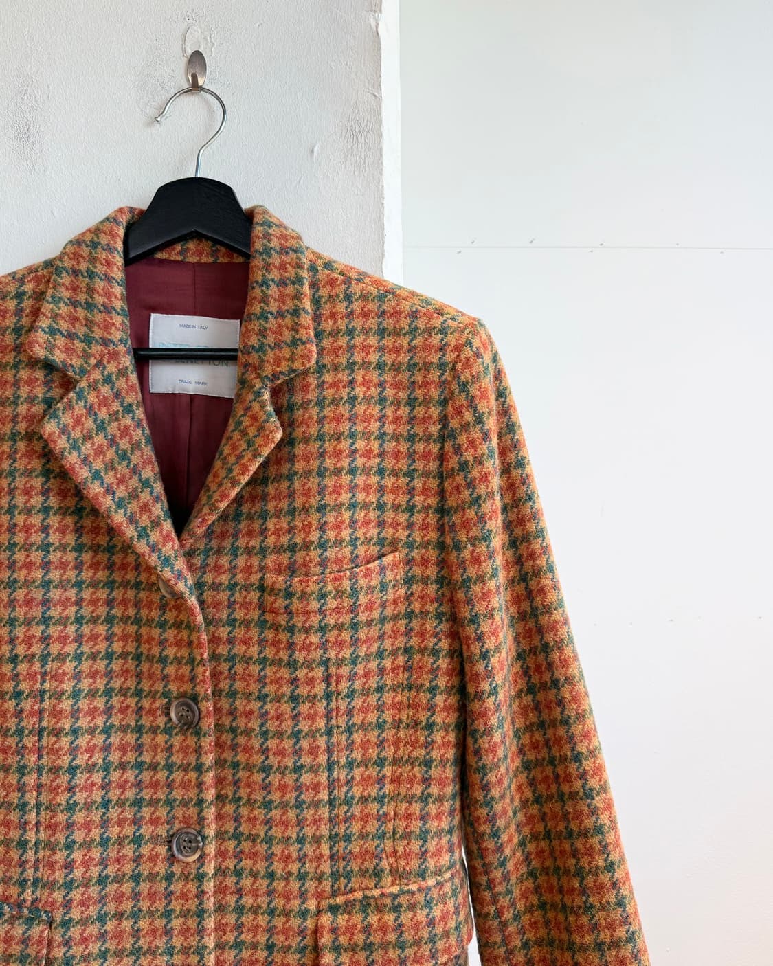 유나이티드 컬러 오브 베네통 멀티컬러 하운드투스 블레이저 자켓  상품이미지5