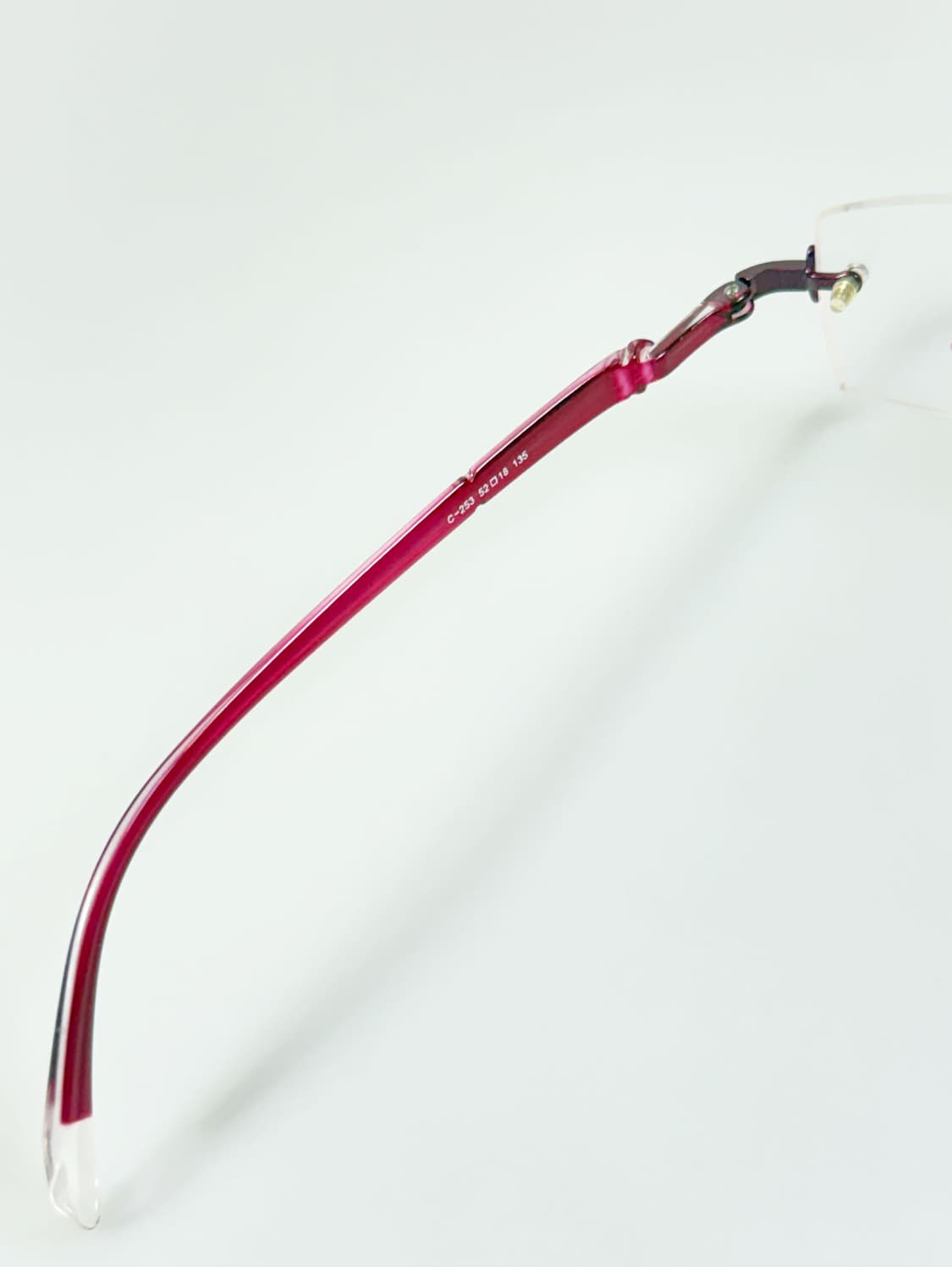 CAMO FASHION 무테 스퀘어 버건디톤 빈티지 안경 상품이미지7